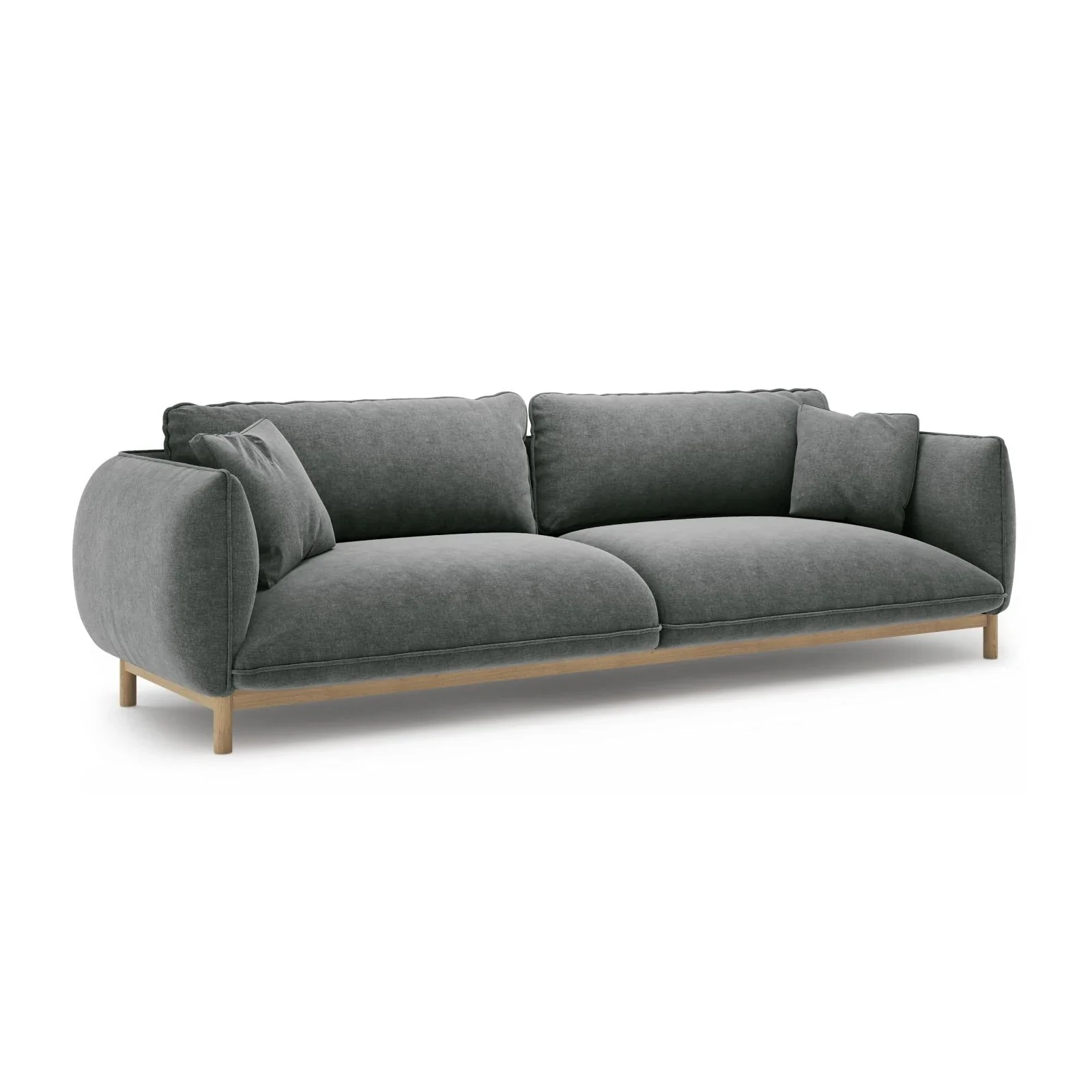 Ada 4-Sitzer Sofa aus Samt oder Strukturstoff, 248x101 cm - Image 94