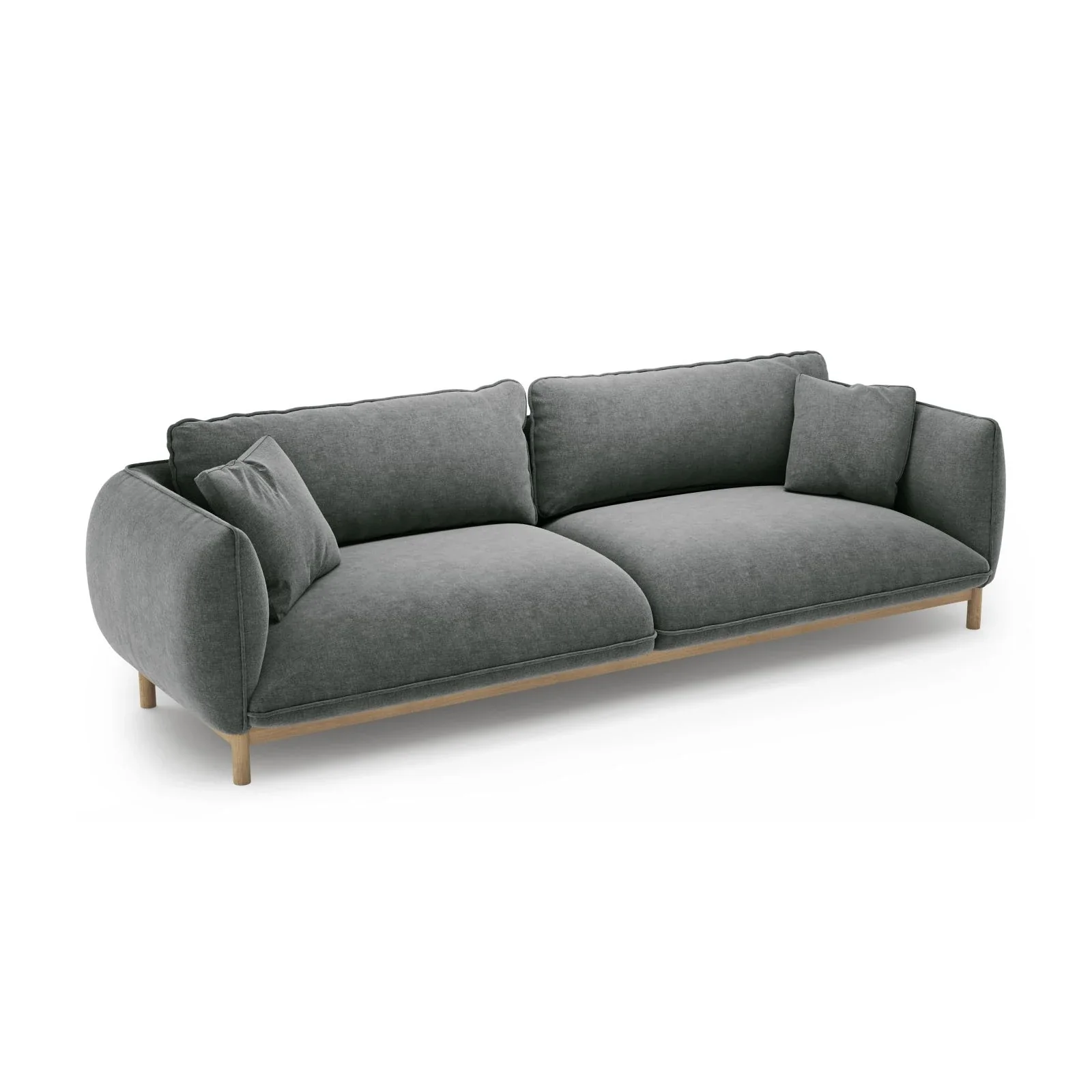Ada 4-Sitzer Sofa aus Samt oder Strukturstoff, 248x101 cm - Image 95