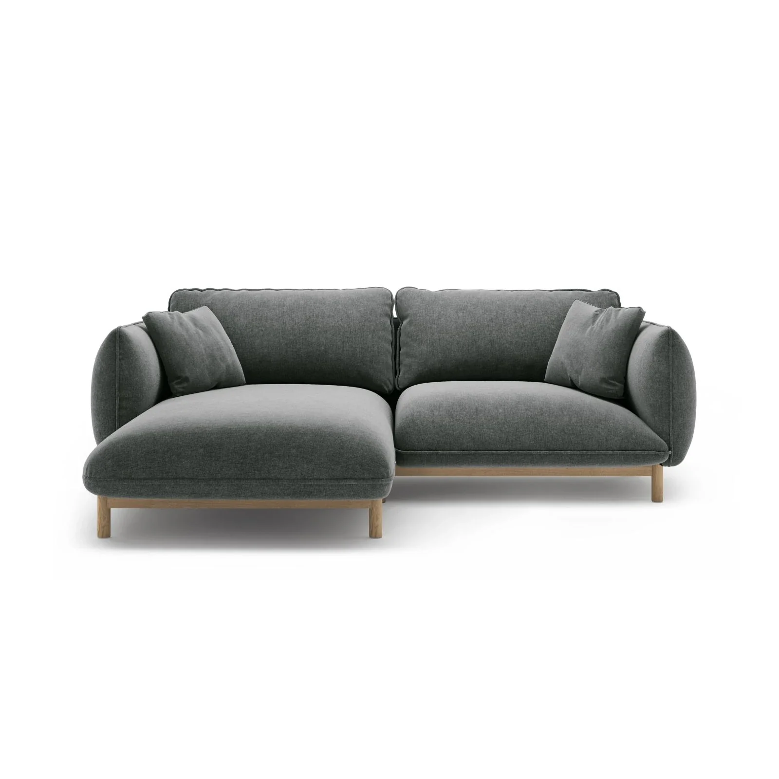 Ada Ecksofa Links aus Samt oder Strukturstoff, 220x179 cm - Image 107