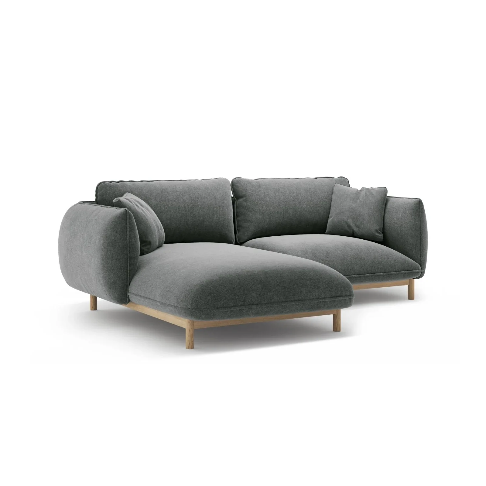 Ada Ecksofa Links aus Samt oder Strukturstoff, 220x179 cm - Image 111