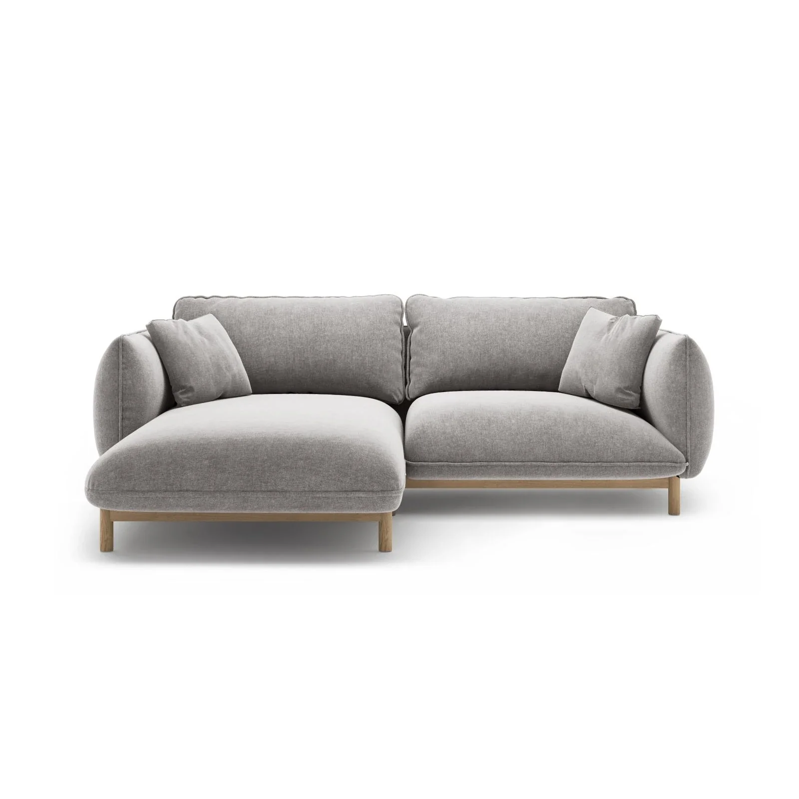 Ada Ecksofa Links aus Samt oder Strukturstoff, 220x179 cm - Image 114