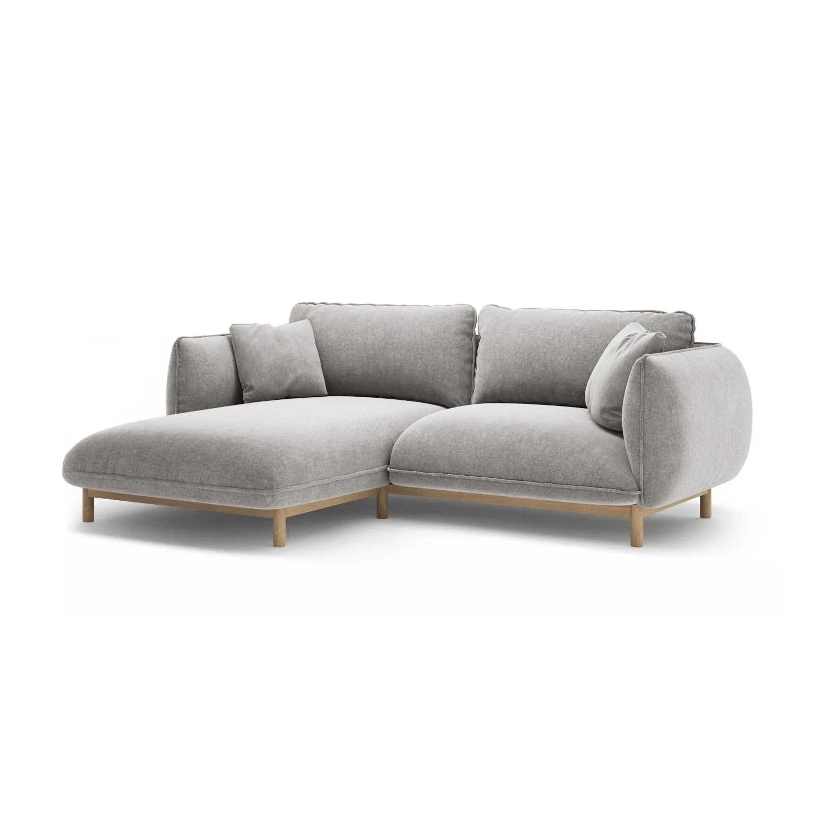 Ada Ecksofa Links aus Samt oder Strukturstoff, 220x179 cm - Image 115