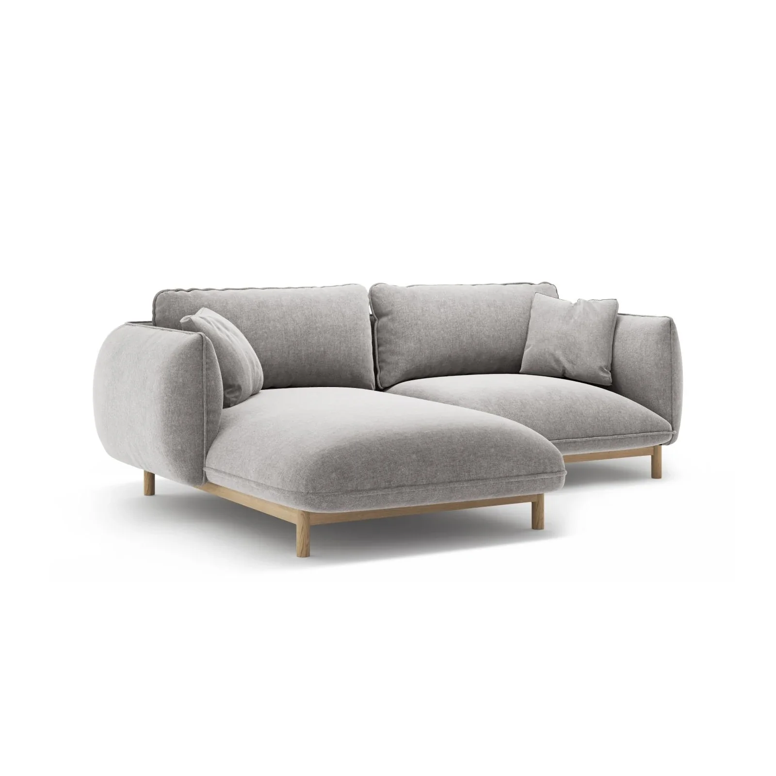 Ada Ecksofa Links aus Samt oder Strukturstoff, 220x179 cm - Image 118