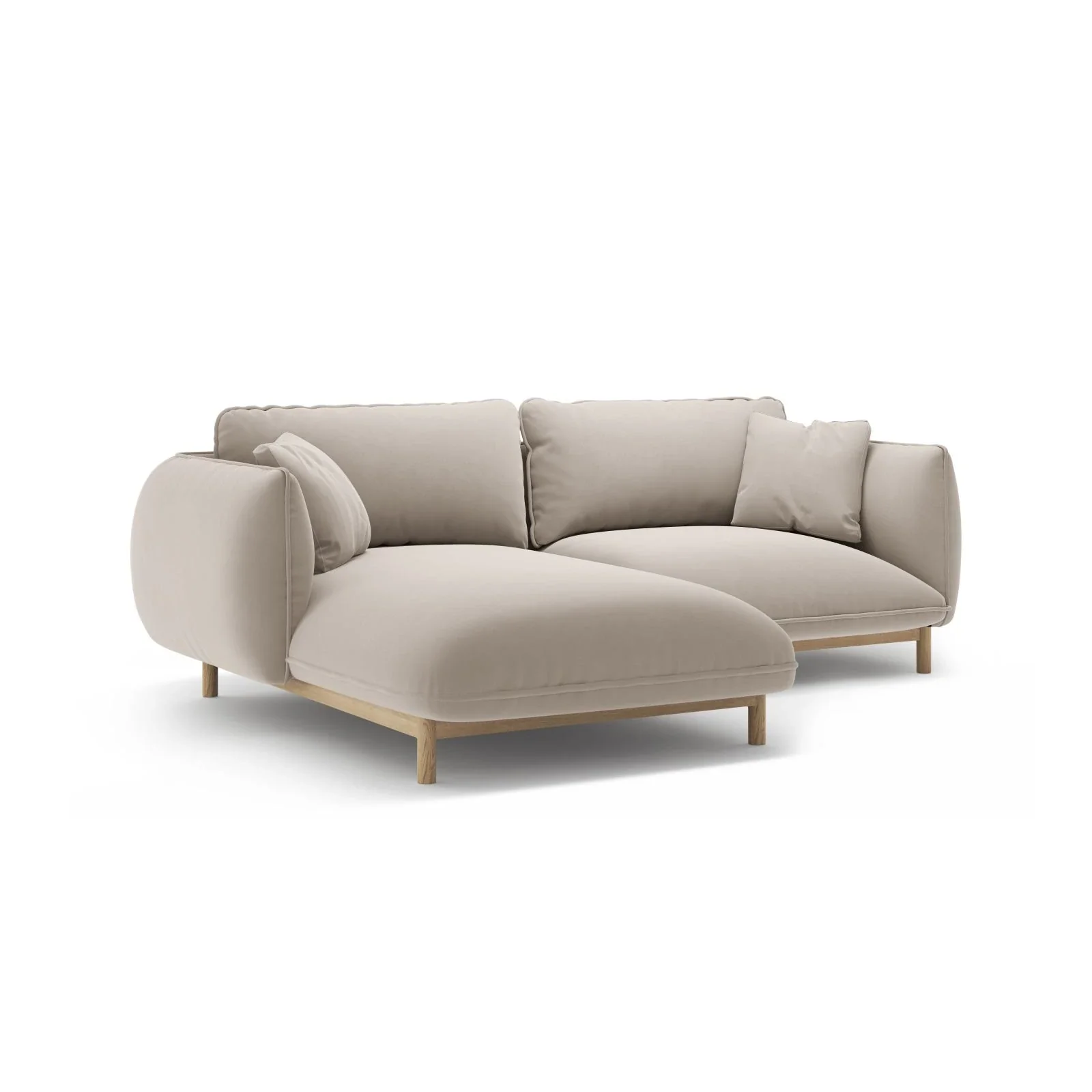 Ada Ecksofa Links aus Samt oder Strukturstoff, 220x179 cm - Image 13