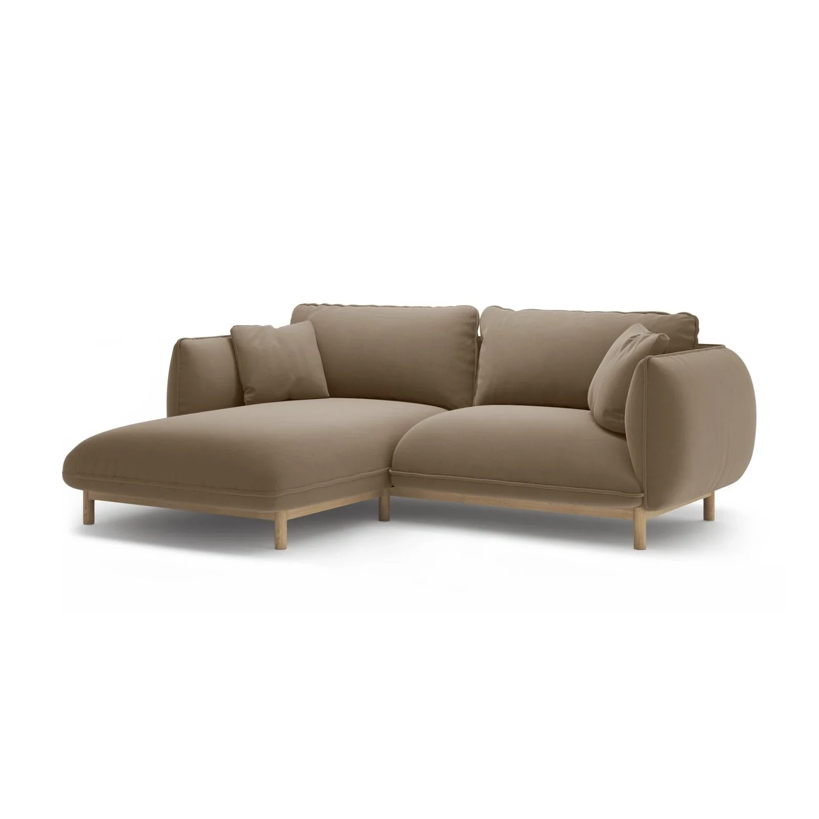 Ada Ecksofa Links aus Samt oder Strukturstoff, 220x179 cm - Image 17