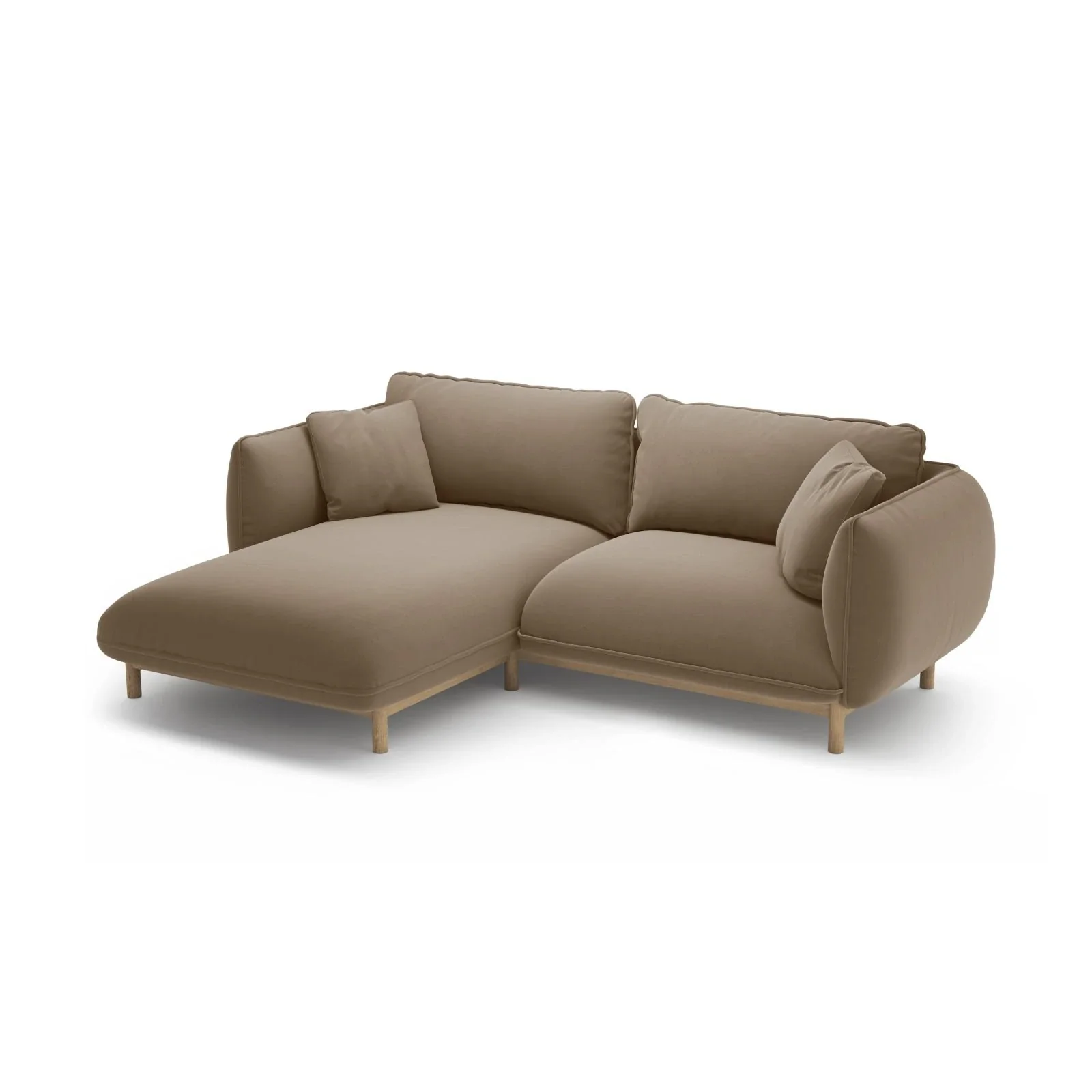 Ada Ecksofa Links aus Samt oder Strukturstoff, 220x179 cm - Image 19