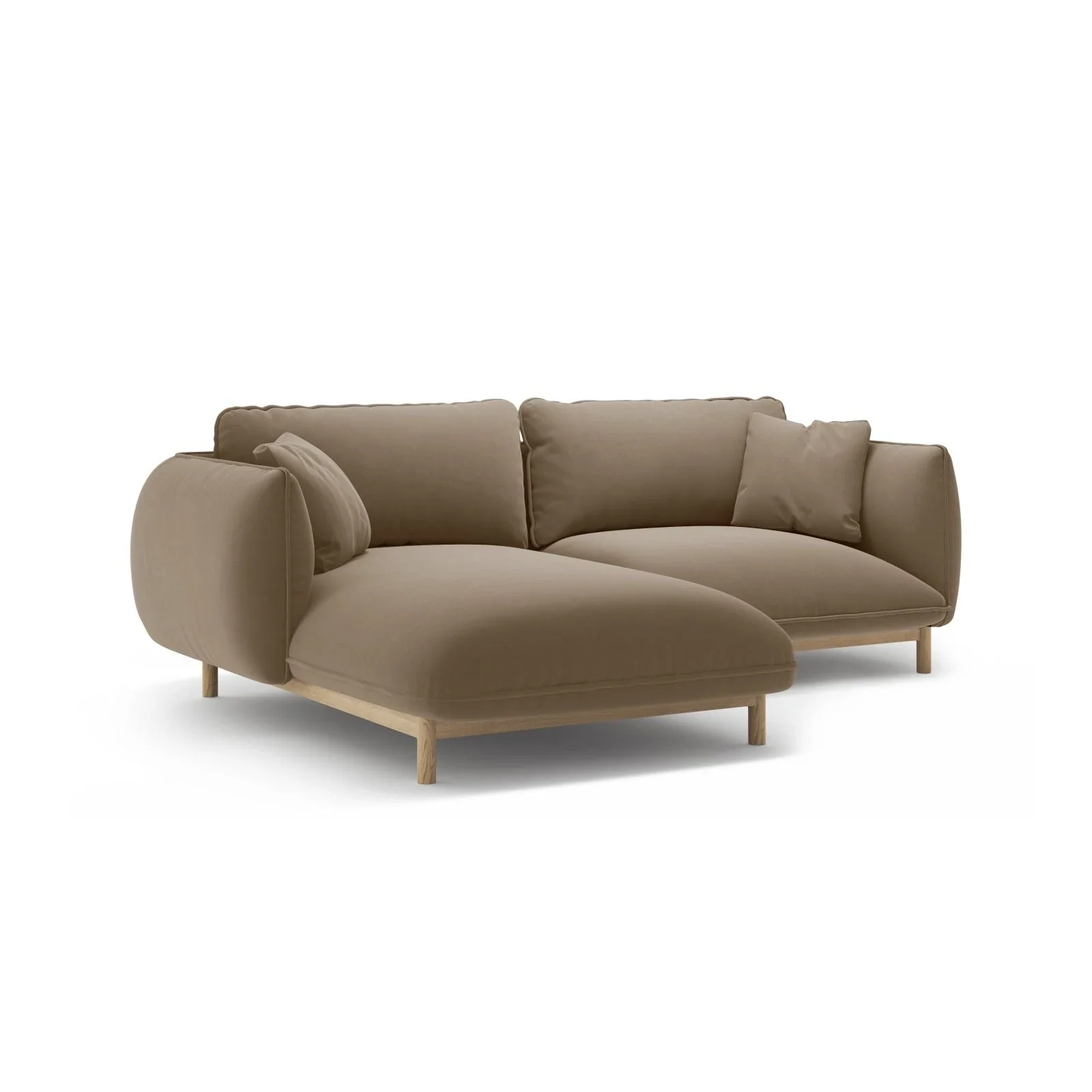 Ada Ecksofa Links aus Samt oder Strukturstoff, 220x179 cm - Image 20