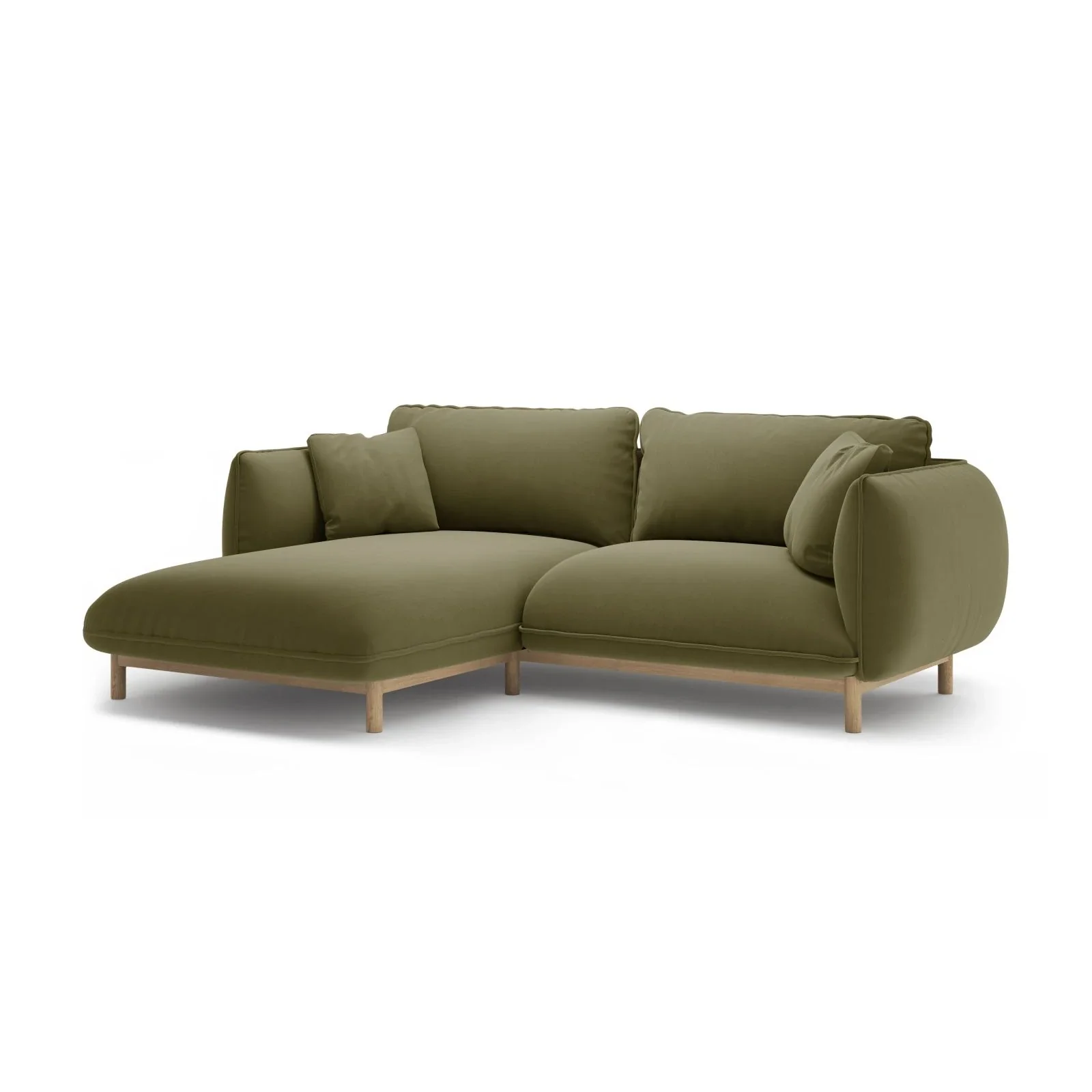 Ada Ecksofa Links aus Samt oder Strukturstoff, 220x179 cm - Image 24