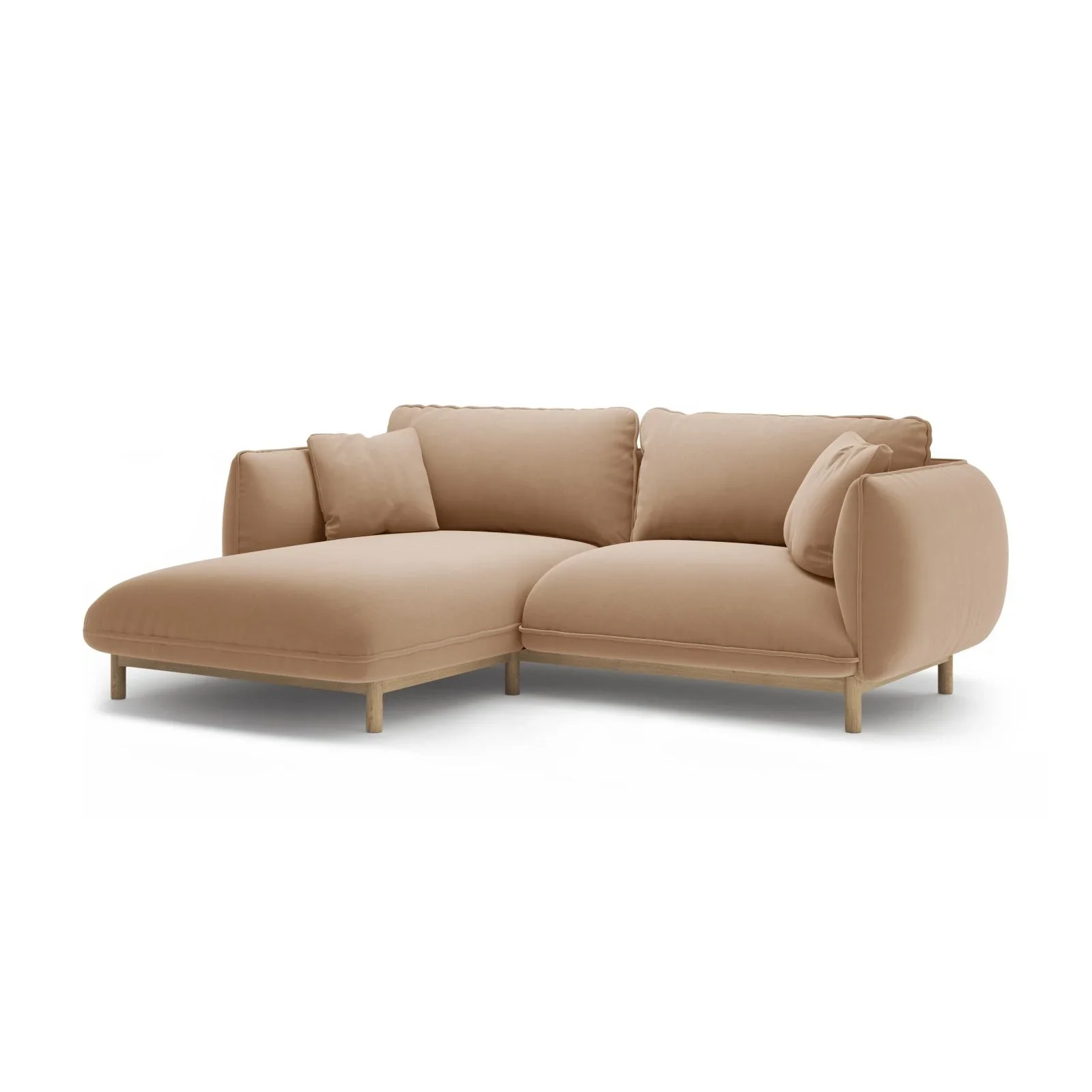 Ada Ecksofa Links aus Samt oder Strukturstoff, 220x179 cm - Image 3