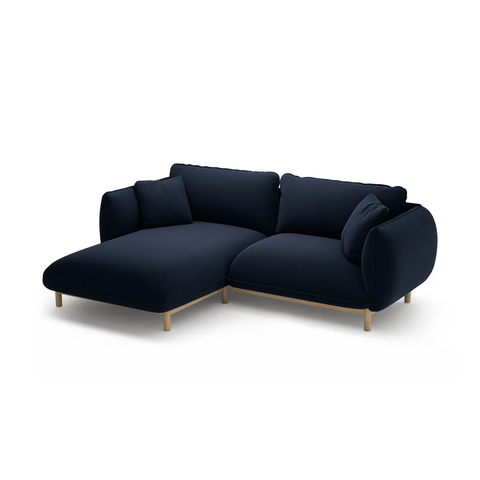 Ada Ecksofa Links aus Samt oder Strukturstoff, 220x179 cm - Image 40