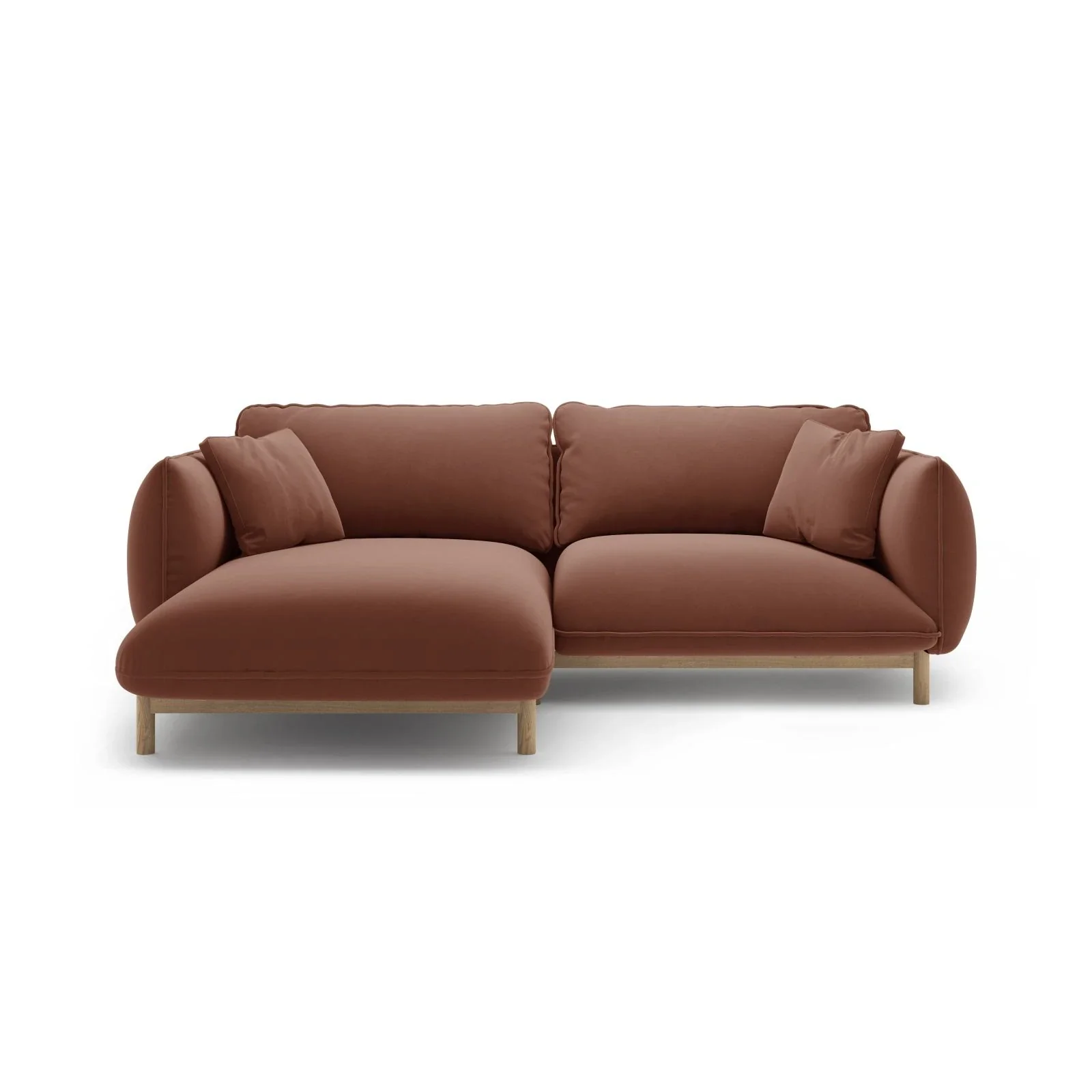 Ada Ecksofa Links aus Samt oder Strukturstoff, 220x179 cm - Image 44