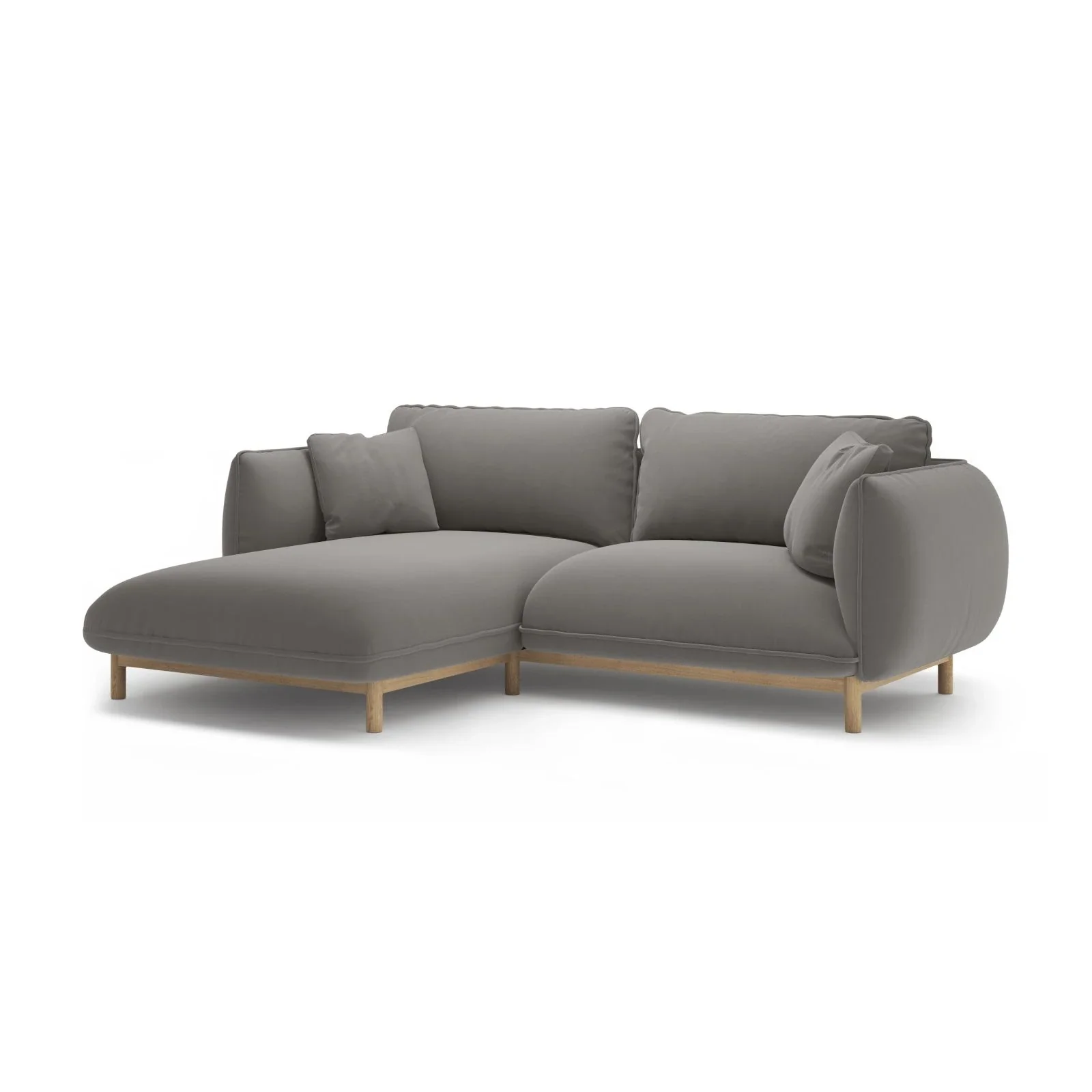 Ada Ecksofa Links aus Samt oder Strukturstoff, 220x179 cm - Image 52