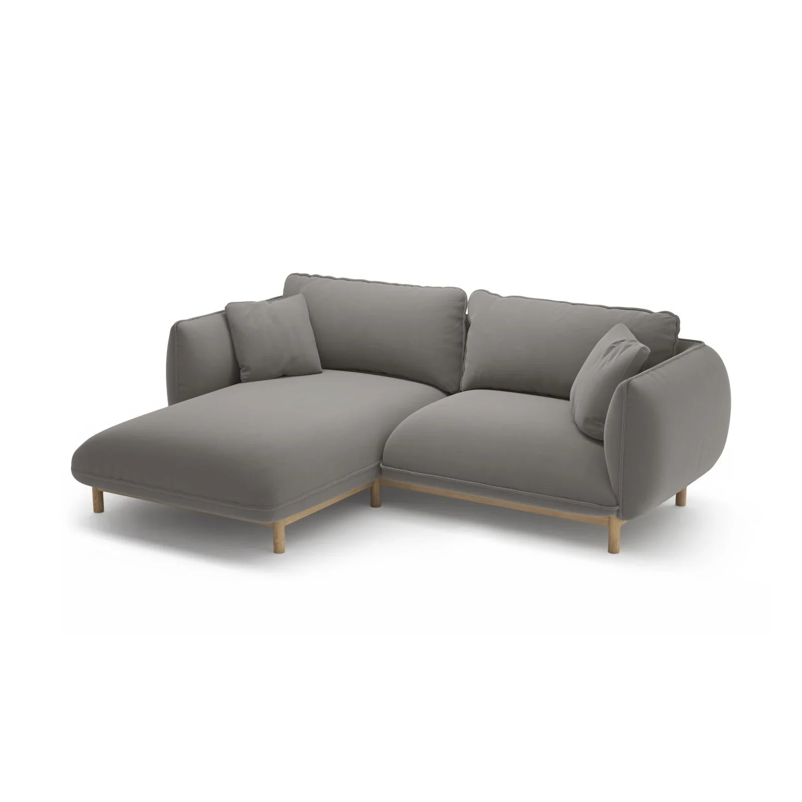 Ada Ecksofa Links aus Samt oder Strukturstoff, 220x179 cm - Image 54