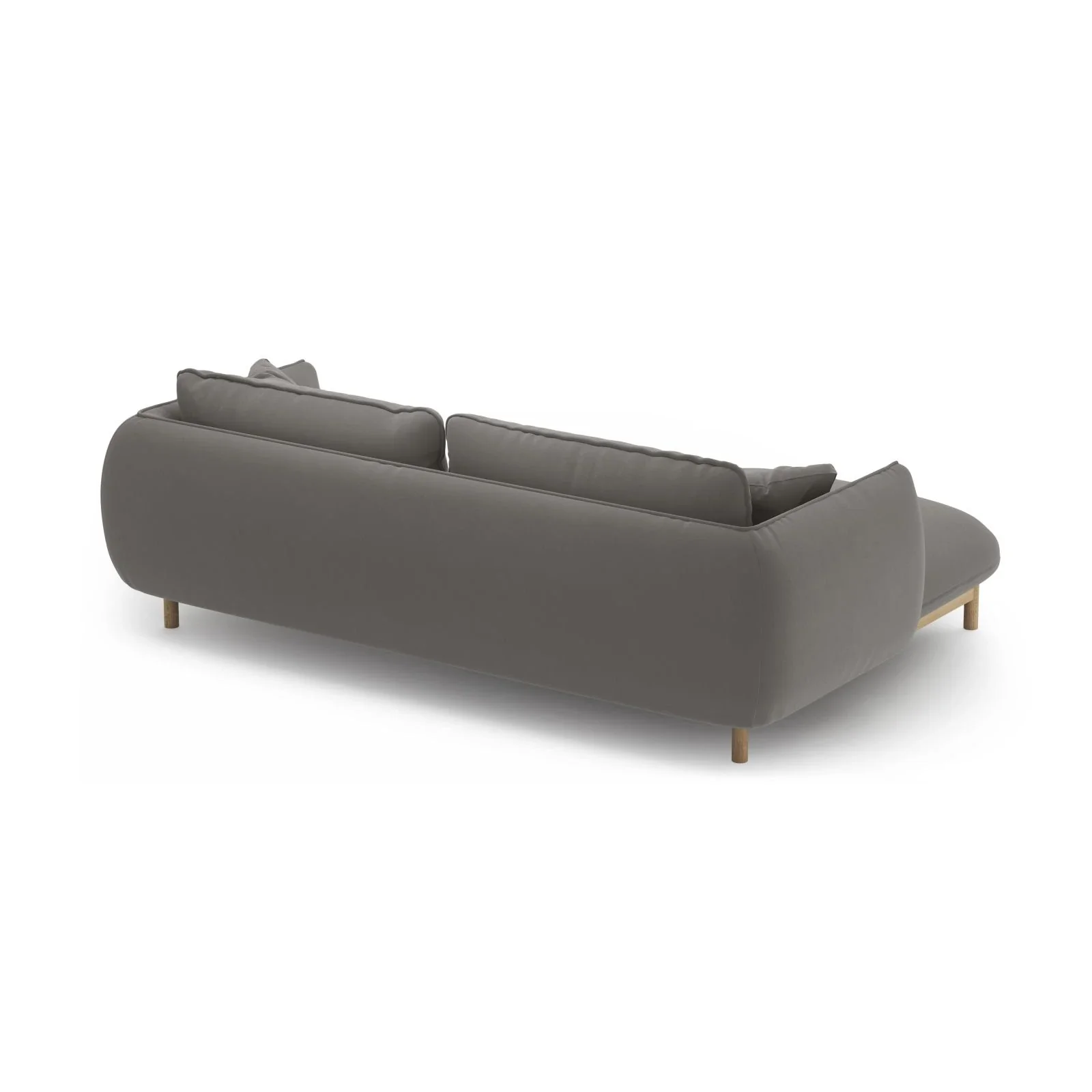 Ada Ecksofa Links aus Samt oder Strukturstoff, 220x179 cm - Image 56