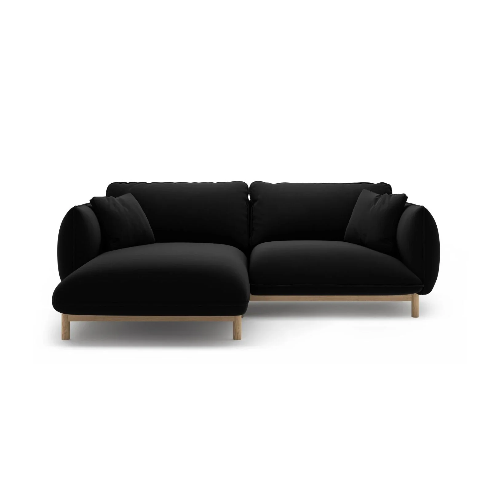 Ada Ecksofa Links aus Samt oder Strukturstoff, 220x179 cm - Image 58
