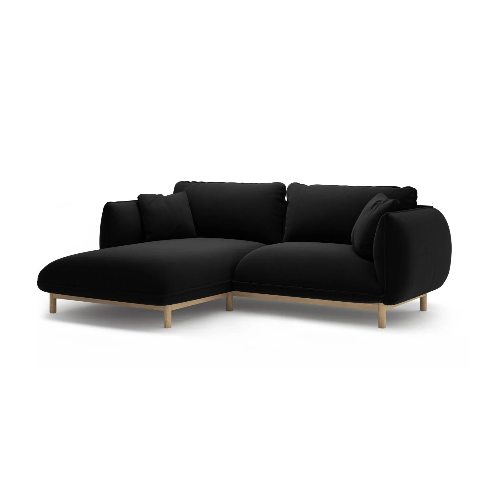 Ada Ecksofa Links aus Samt oder Strukturstoff, 220x179 cm - Image 59