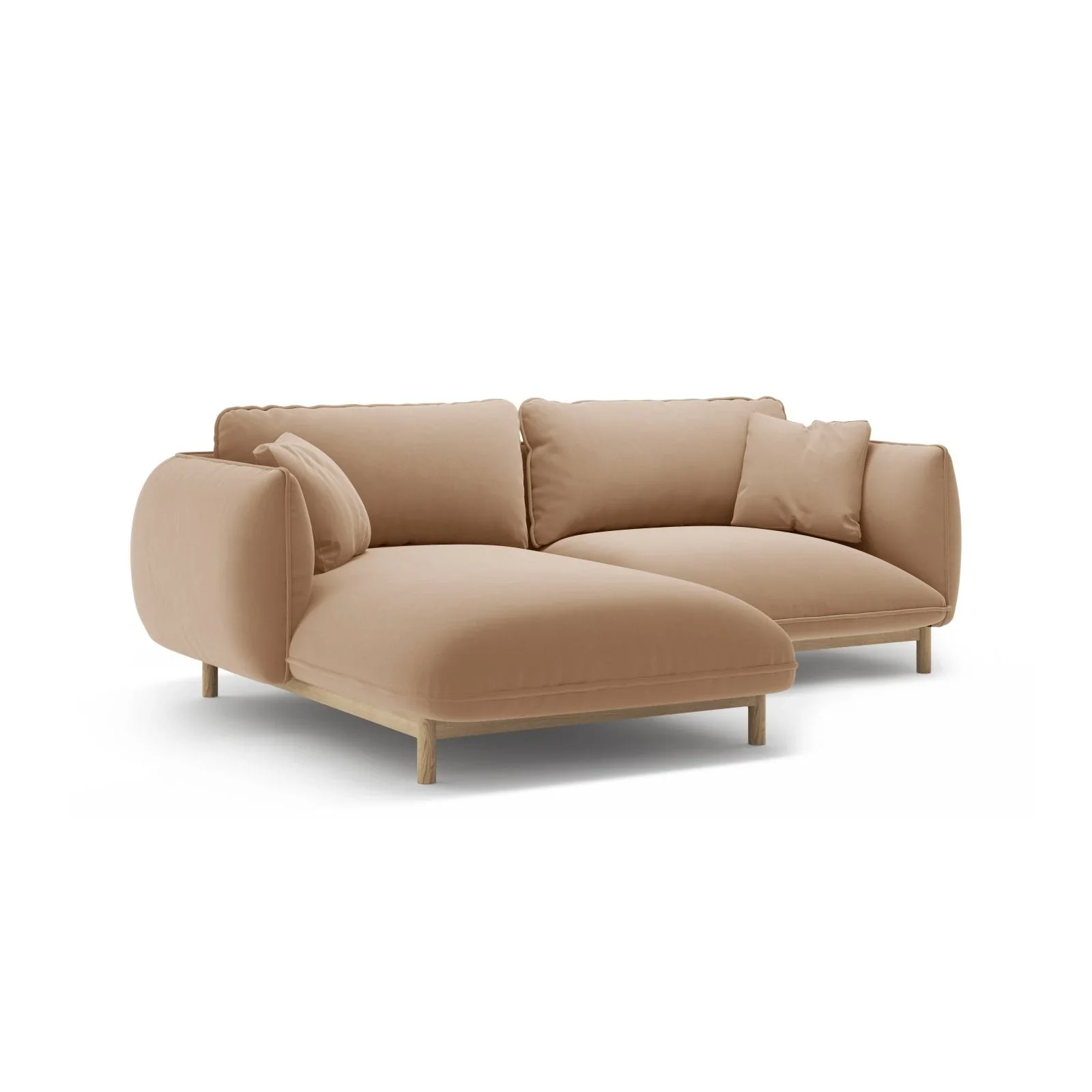 Ada Ecksofa Links aus Samt oder Strukturstoff, 220x179 cm - Image 6