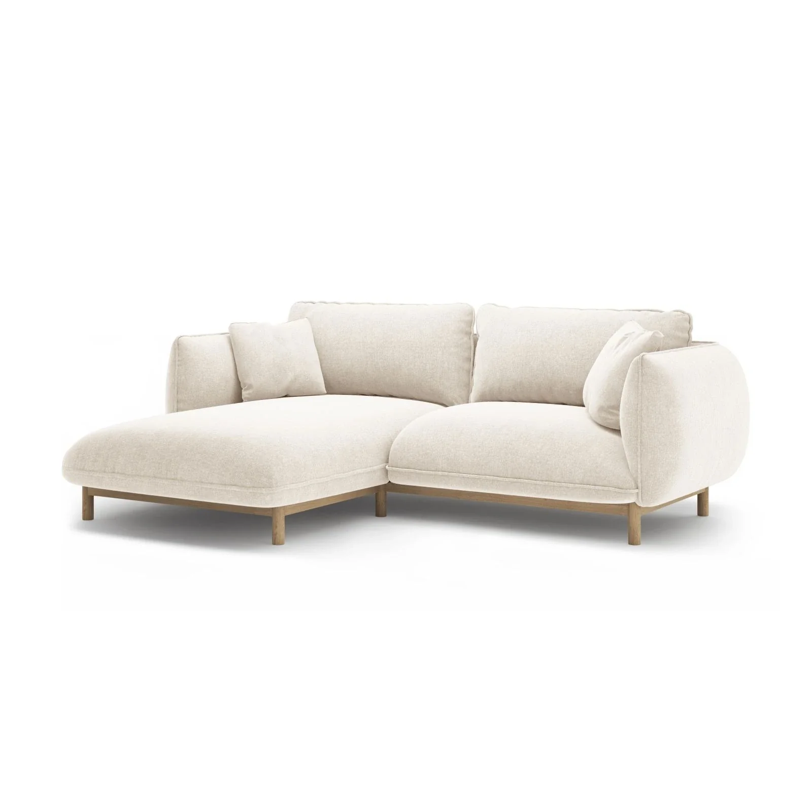 Ada Ecksofa Links aus Samt oder Strukturstoff, 220x179 cm - Image 66