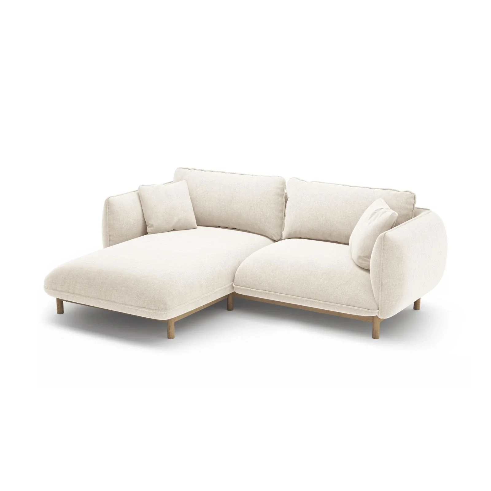 Ada Ecksofa Links aus Samt oder Strukturstoff, 220x179 cm - Image 68