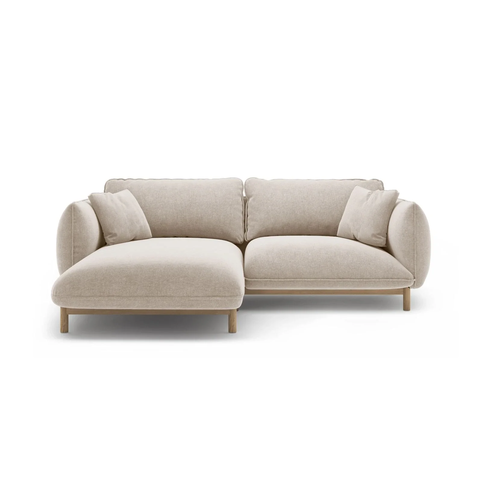 Ada Ecksofa Links aus Samt oder Strukturstoff, 220x179 cm - Image 72