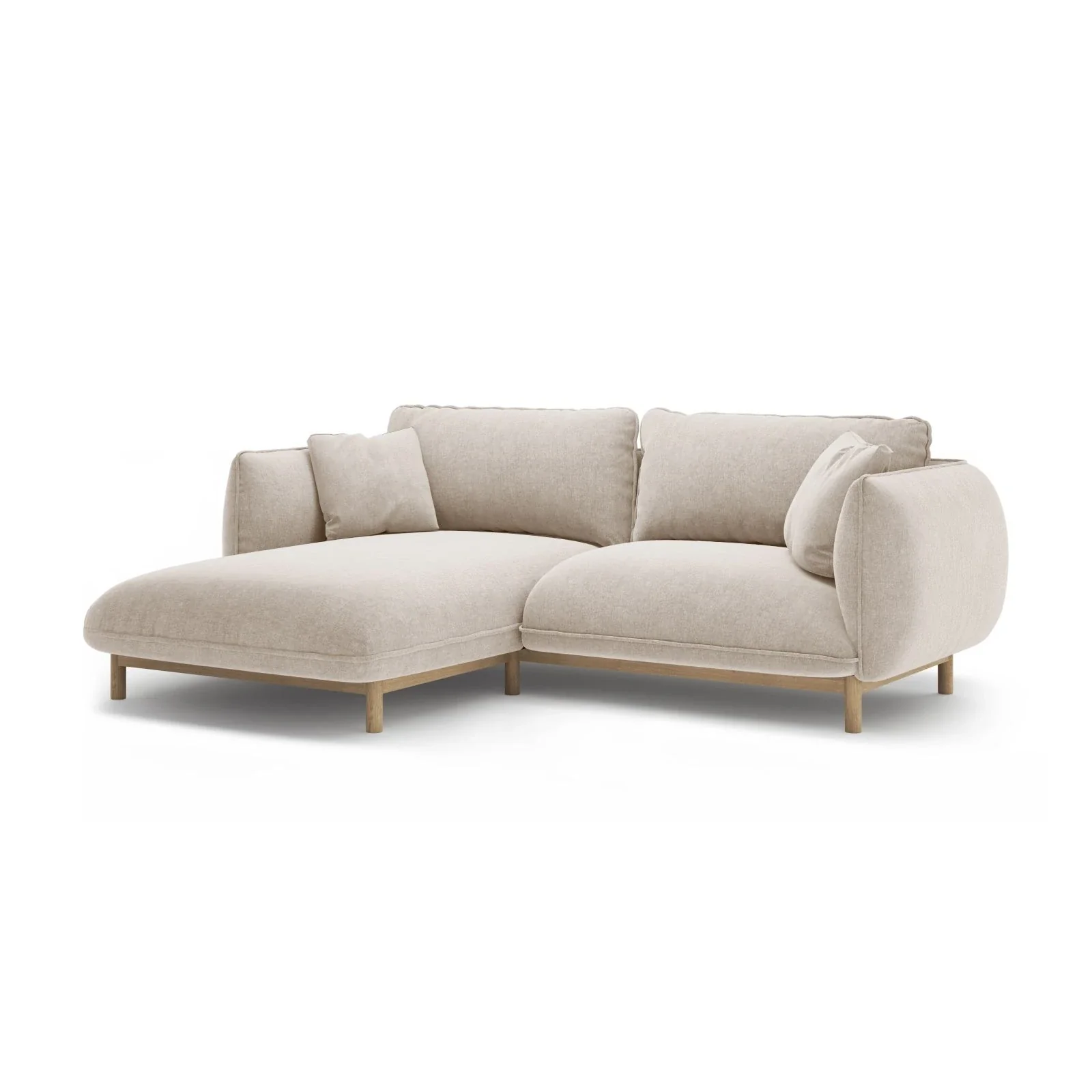 Ada Ecksofa Links aus Samt oder Strukturstoff, 220x179 cm - Image 73