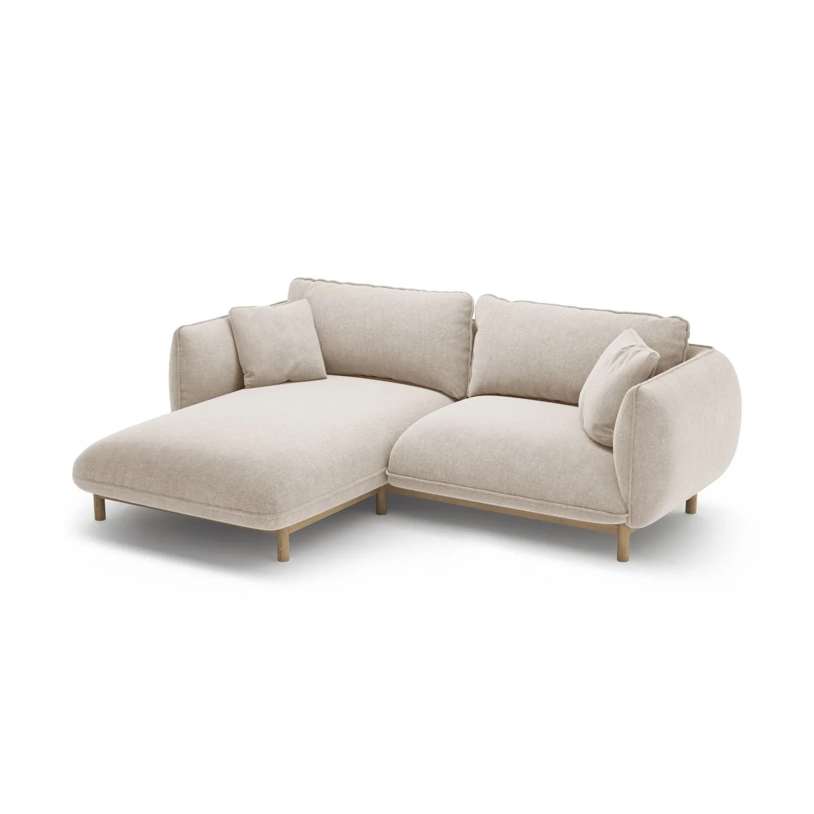 Ada Ecksofa Links aus Samt oder Strukturstoff, 220x179 cm - Image 75