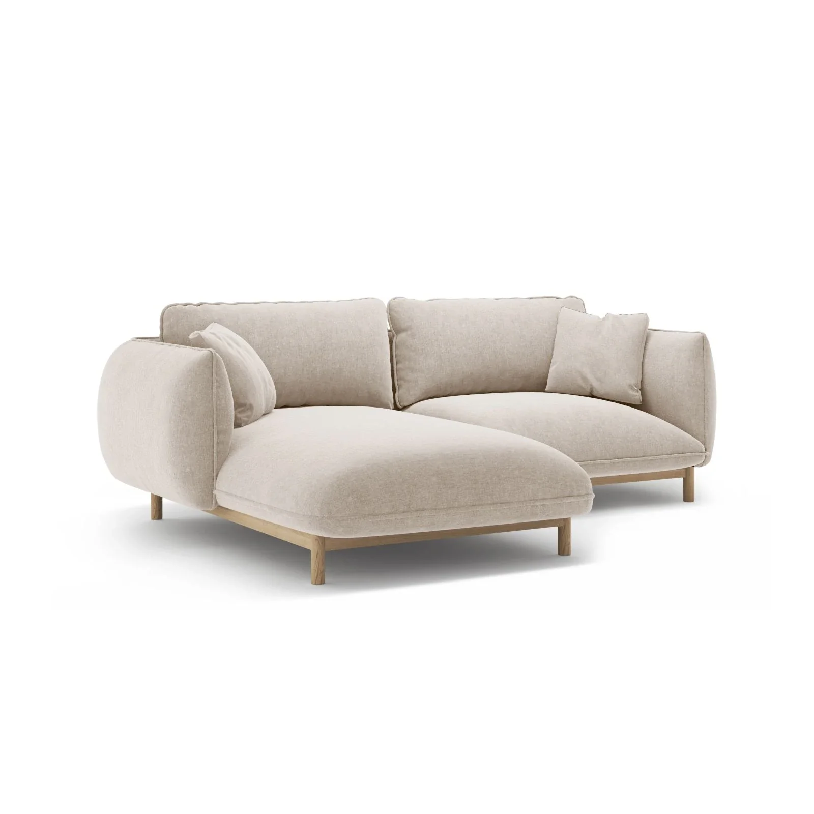 Ada Ecksofa Links aus Samt oder Strukturstoff, 220x179 cm - Image 76