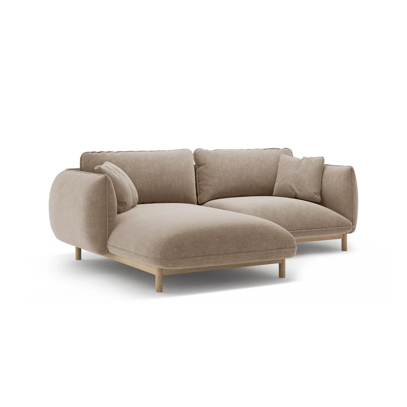 Ada Ecksofa Links aus Samt oder Strukturstoff, 220x179 cm - Image 83