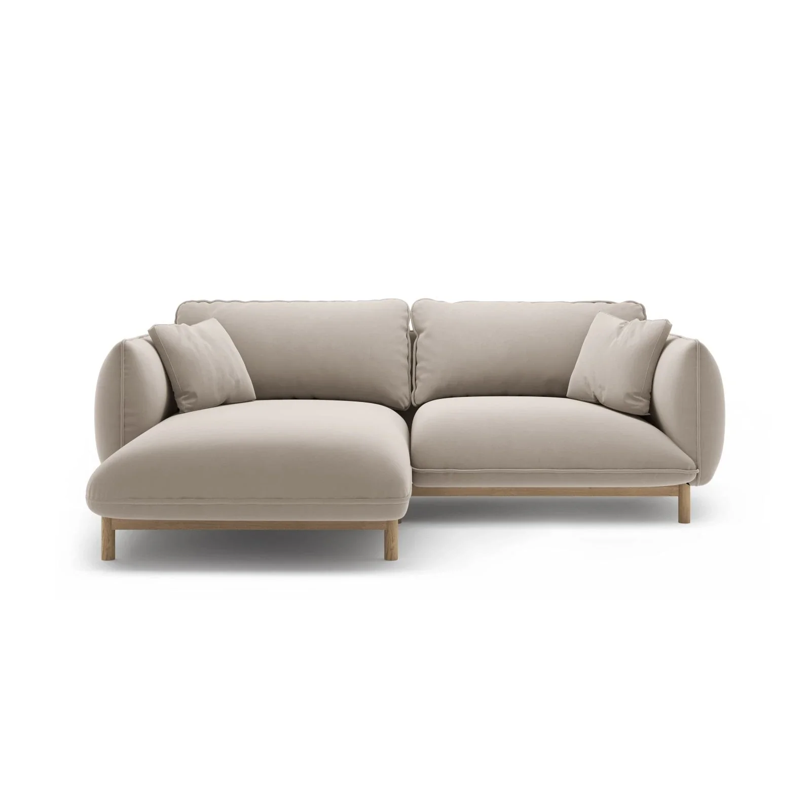 Ada Ecksofa Links aus Samt oder Strukturstoff, 220x179 cm - Image 9
