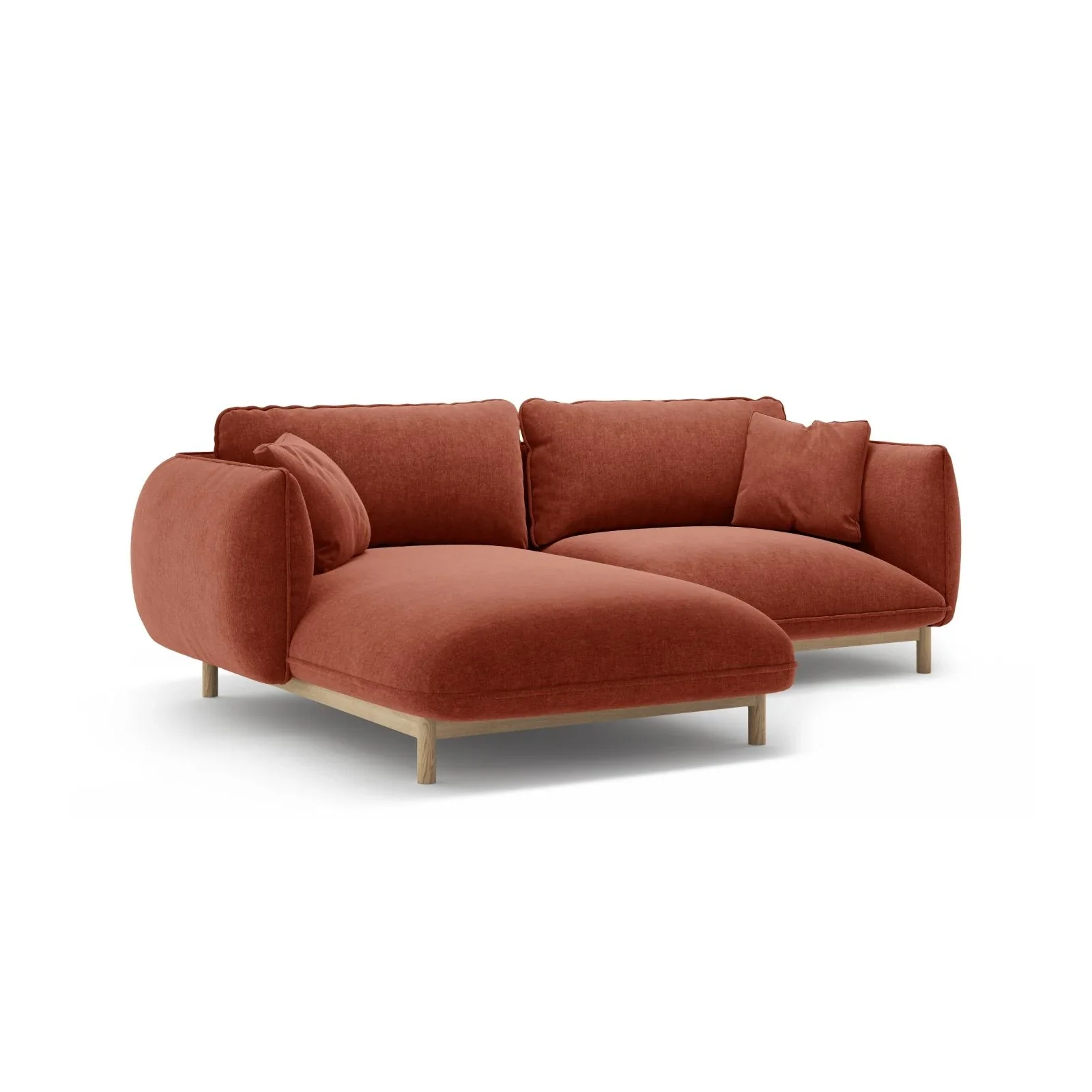 Ada Ecksofa Links aus Samt oder Strukturstoff, 220x179 cm - Image 90