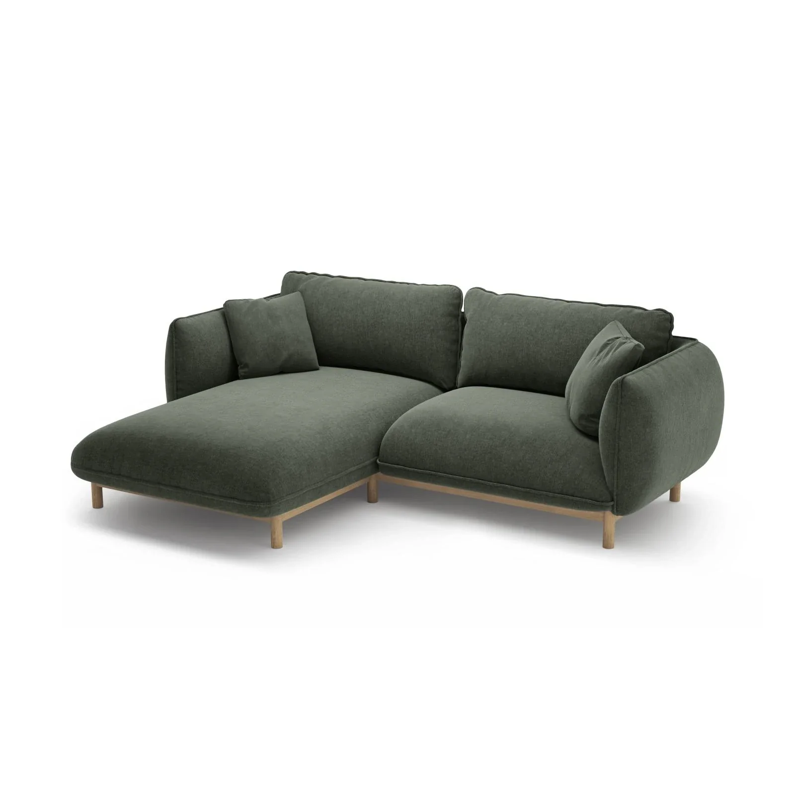 Ada Ecksofa Links aus Samt oder Strukturstoff, 220x179 cm - Image 96