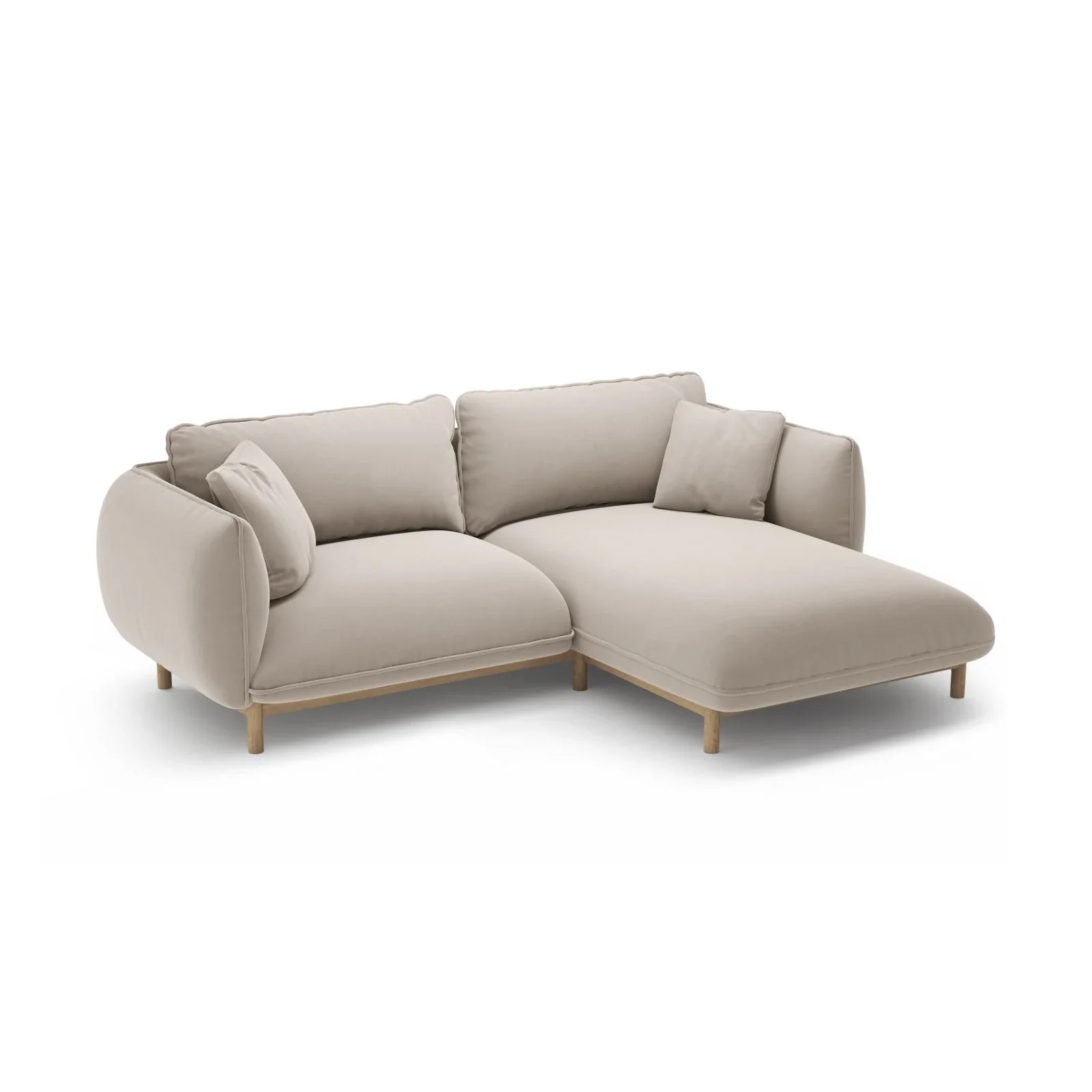 Ada Ecksofa Rechts aus Samt oder Strukturstoff, 220x179 cm - Image 10