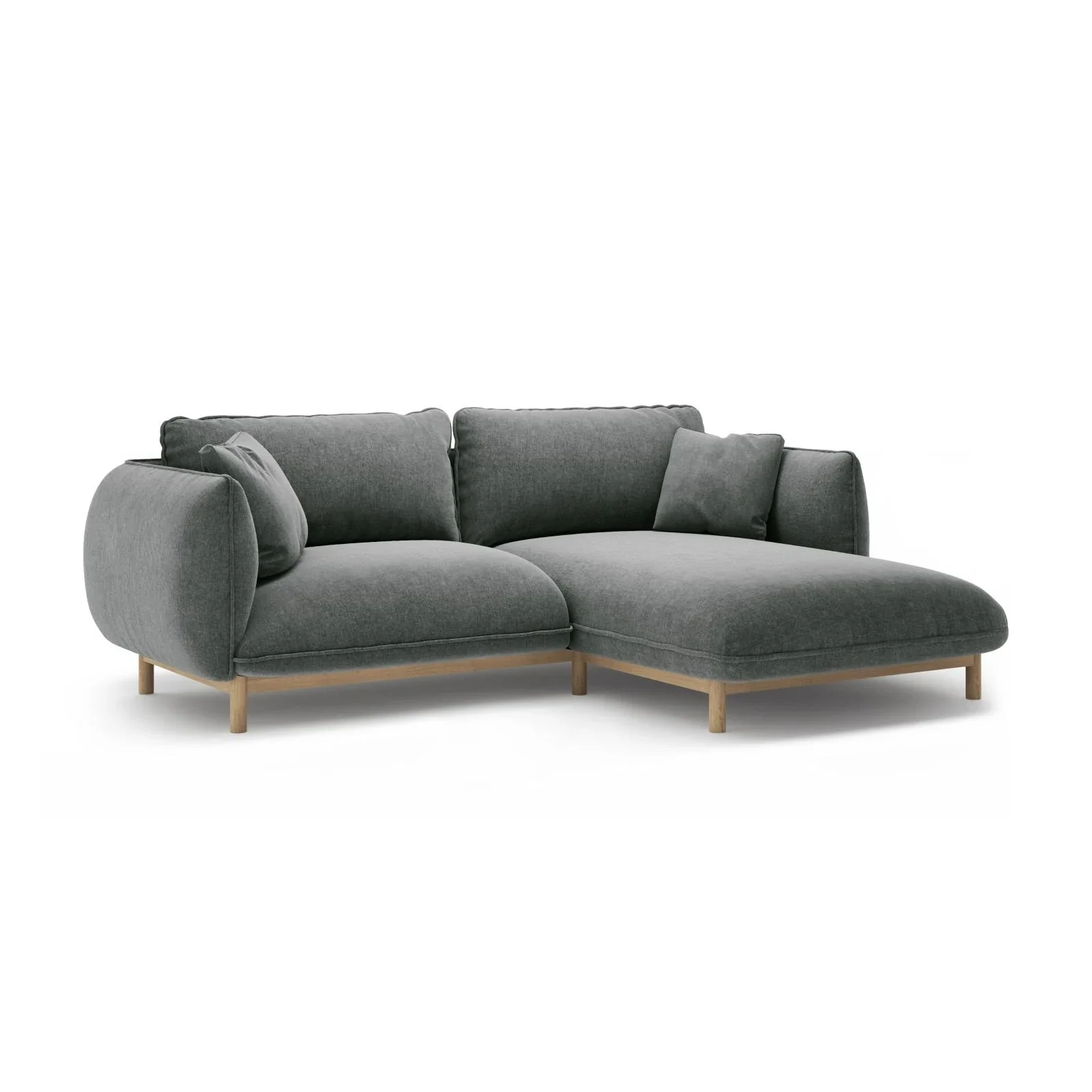 Ada Ecksofa Rechts aus Samt oder Strukturstoff, 220x179 cm - Image 107