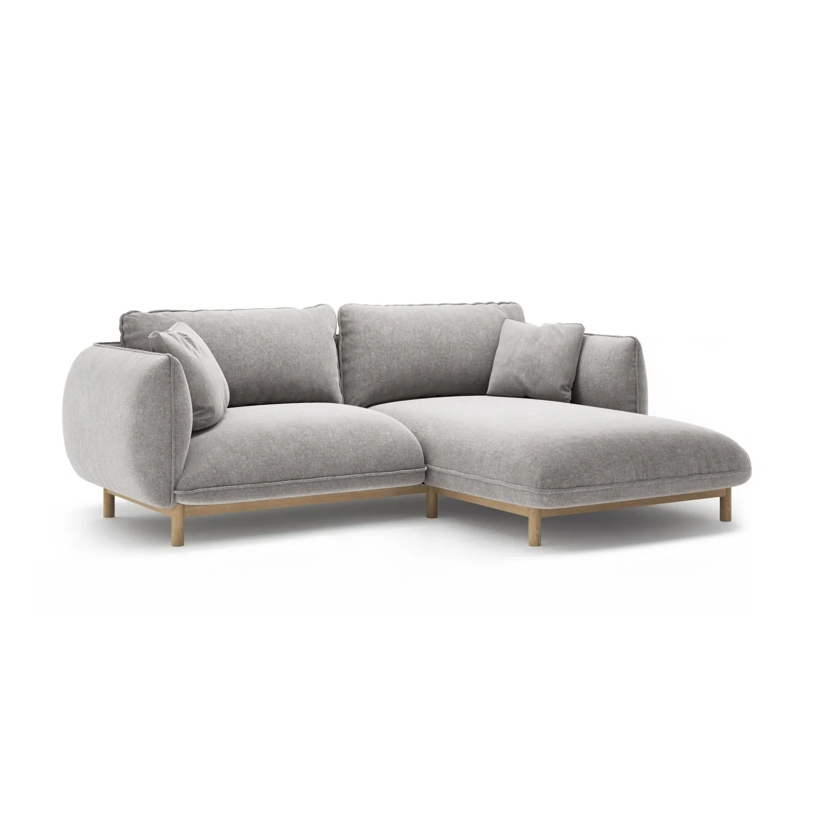 Ada Ecksofa Rechts aus Samt oder Strukturstoff, 220x179 cm - Image 114
