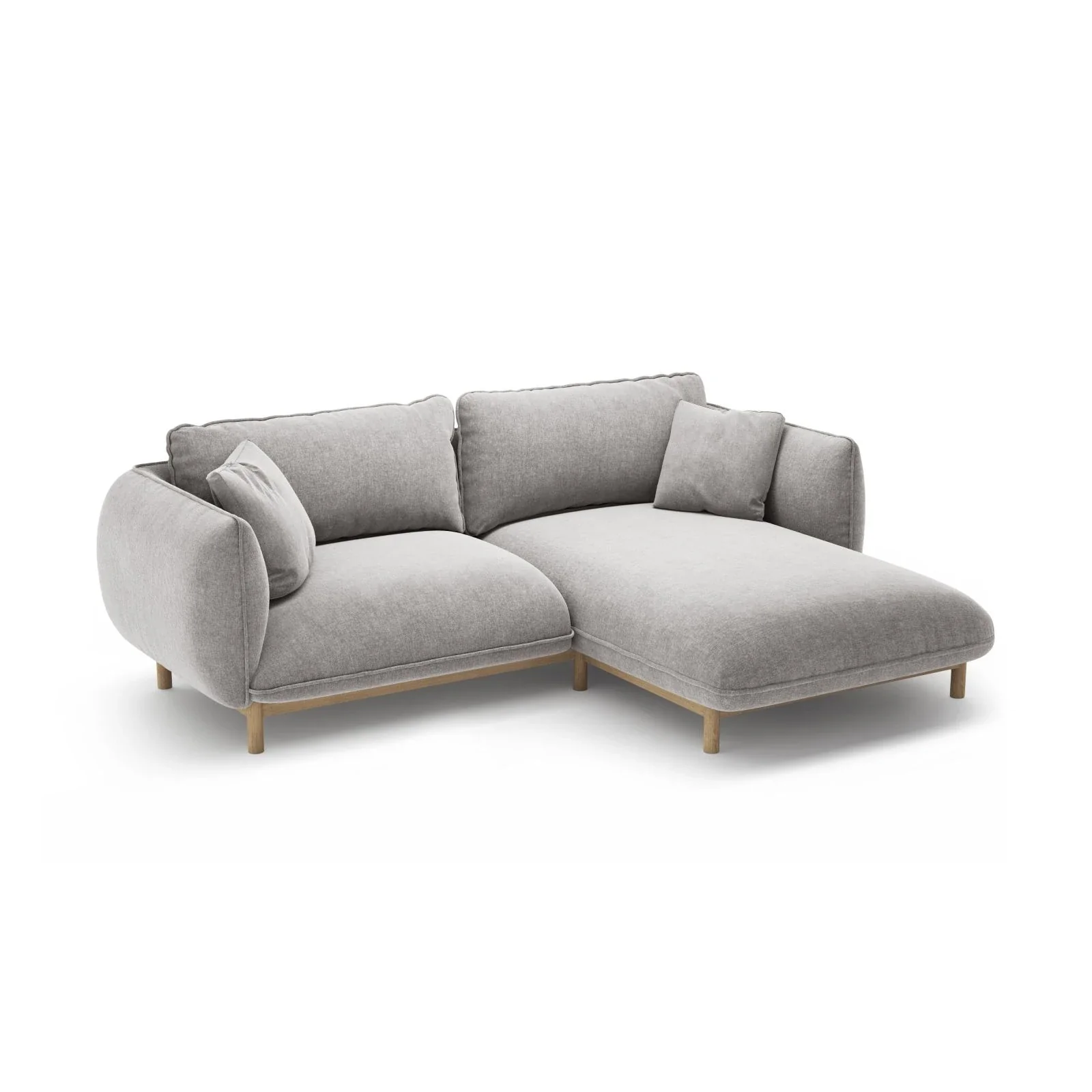 Ada Ecksofa Rechts aus Samt oder Strukturstoff, 220x179 cm - Image 115