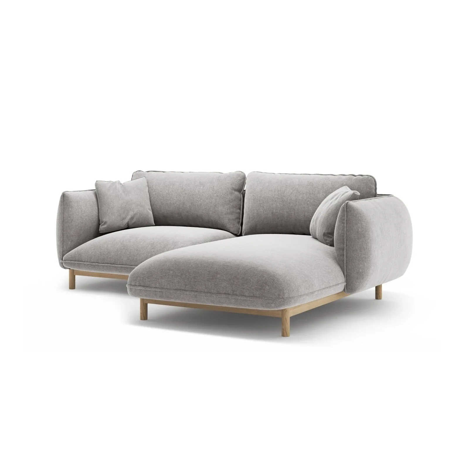 Ada Ecksofa Rechts aus Samt oder Strukturstoff, 220x179 cm - Image 116