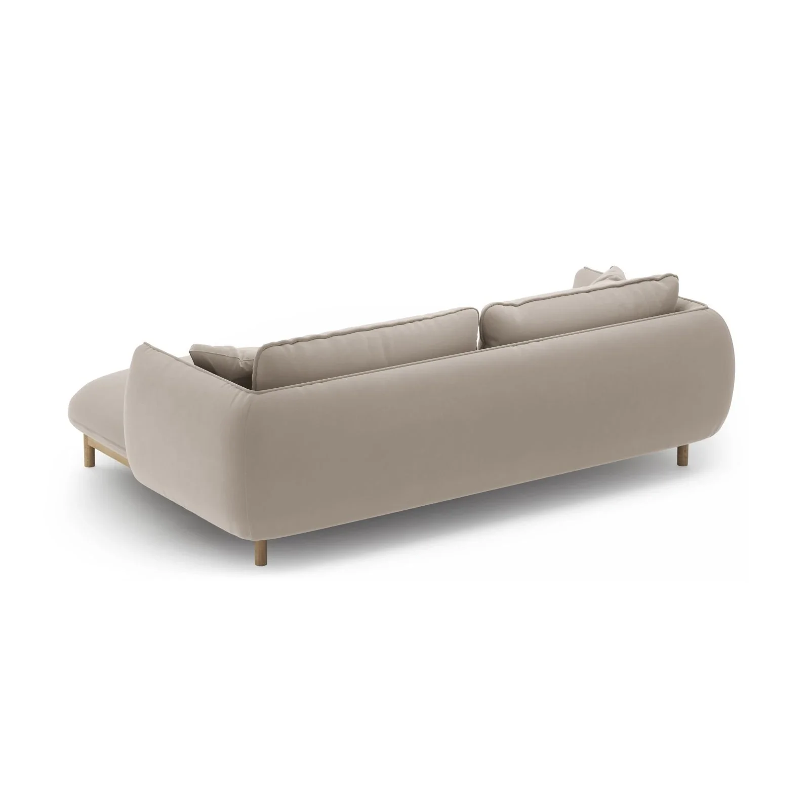 Ada Ecksofa Rechts aus Samt oder Strukturstoff, 220x179 cm - Image 12