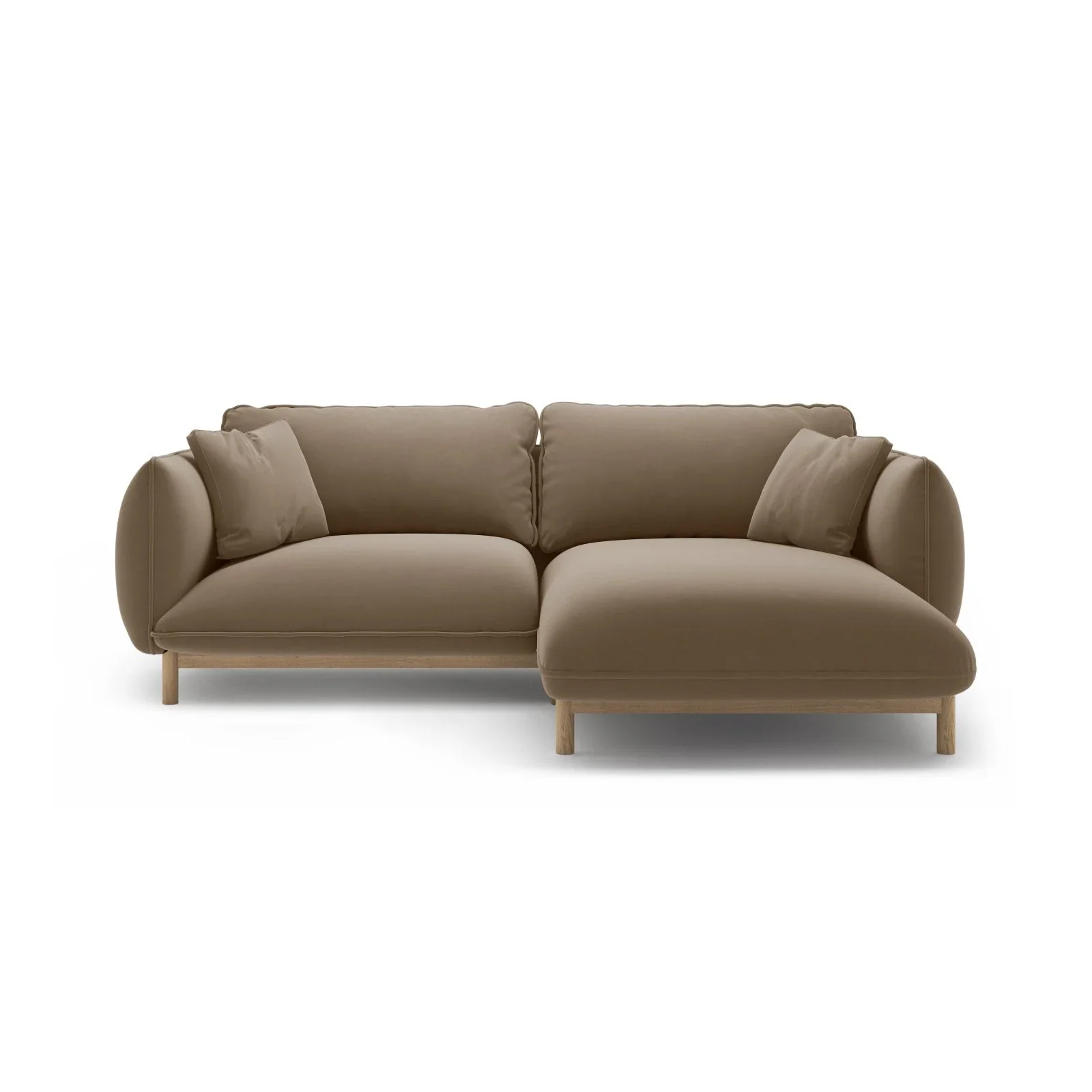 Ada Ecksofa Rechts aus Samt oder Strukturstoff, 220x179 cm - Image 15