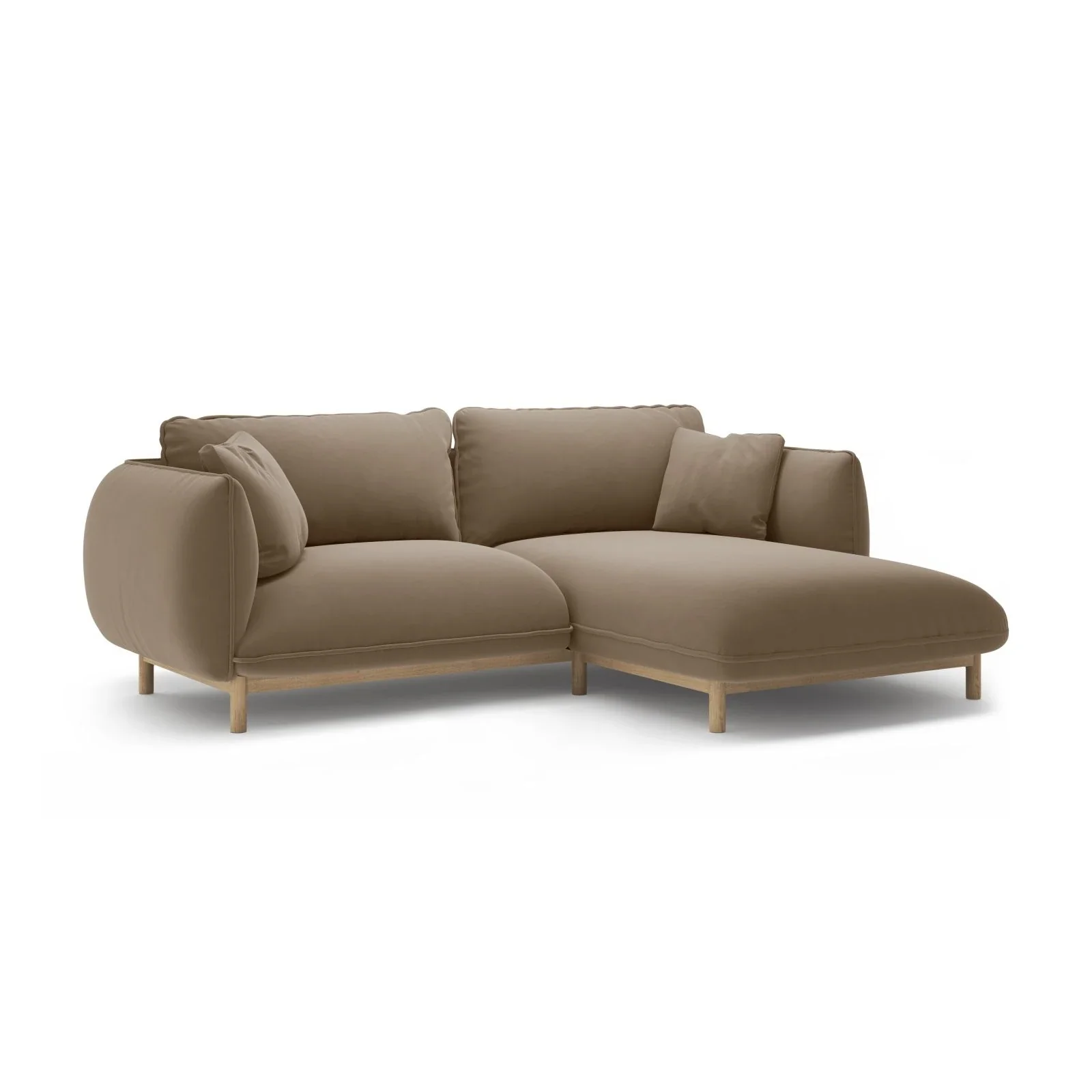 Ada Ecksofa Rechts aus Samt oder Strukturstoff, 220x179 cm - Image 16