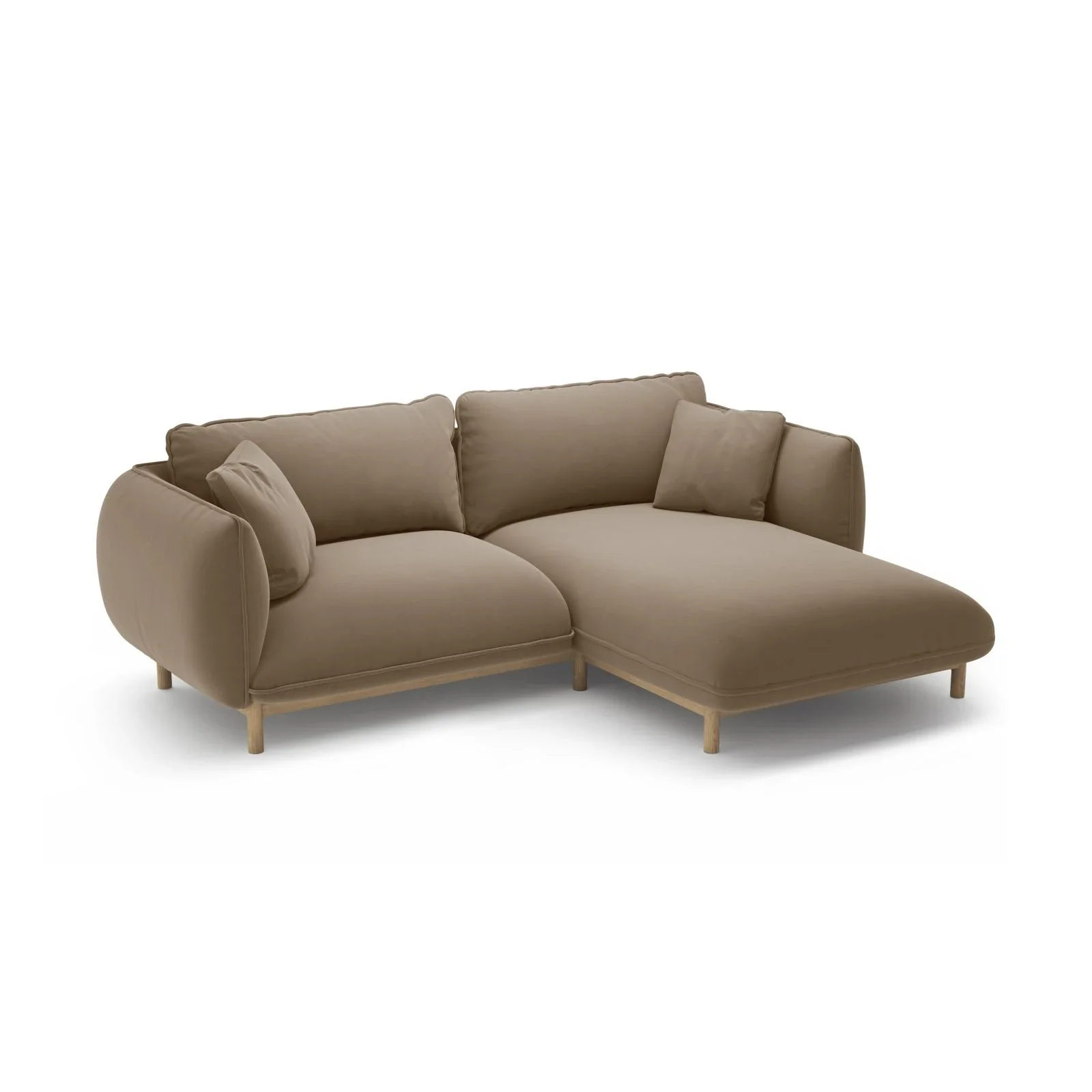 Ada Ecksofa Rechts aus Samt oder Strukturstoff, 220x179 cm - Image 17