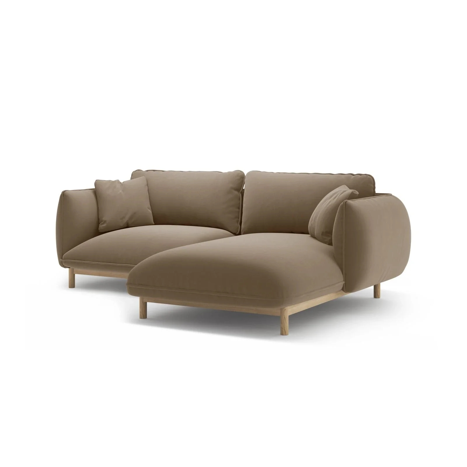 Ada Ecksofa Rechts aus Samt oder Strukturstoff, 220x179 cm - Image 18