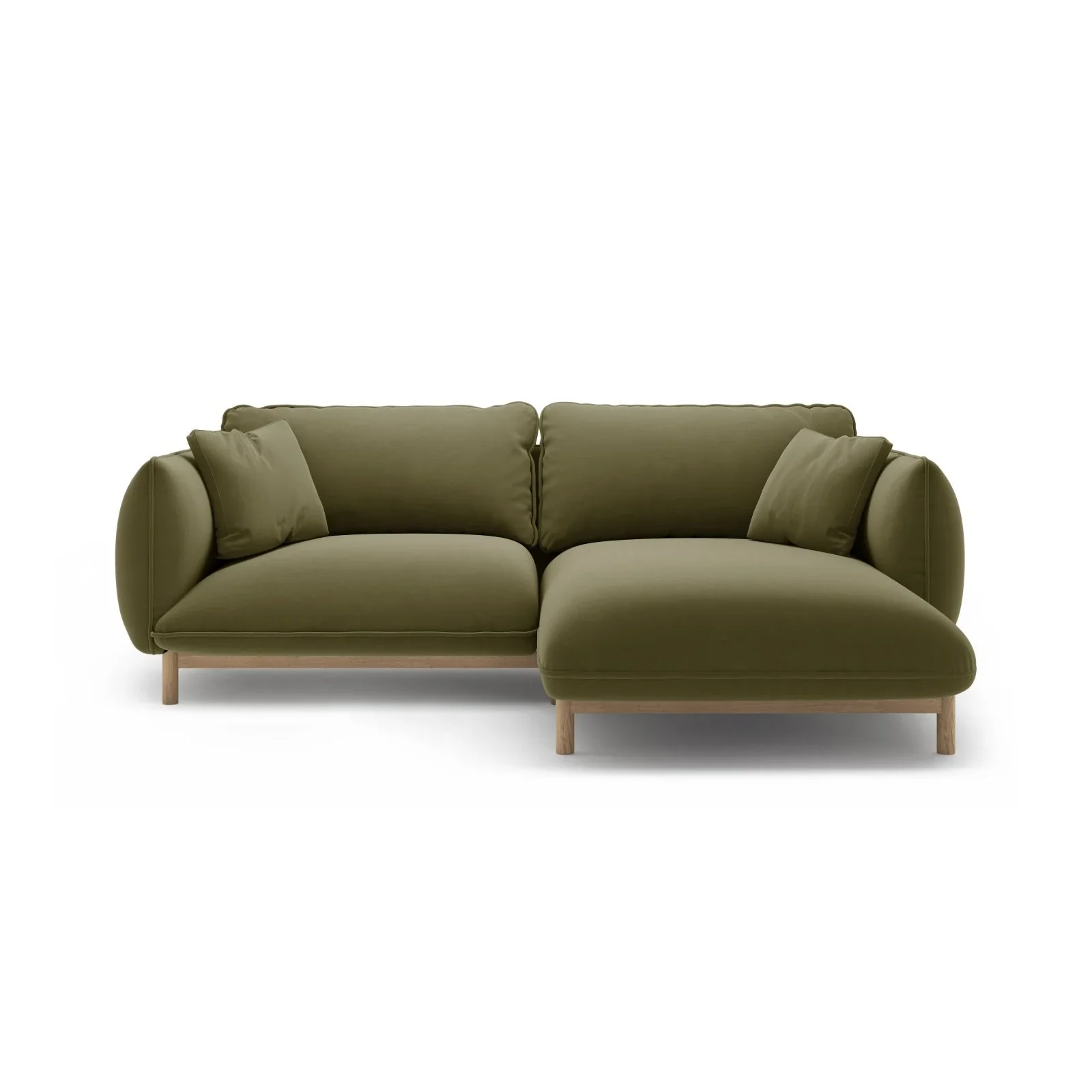 Ada Ecksofa Rechts aus Samt oder Strukturstoff, 220x179 cm - Image 22