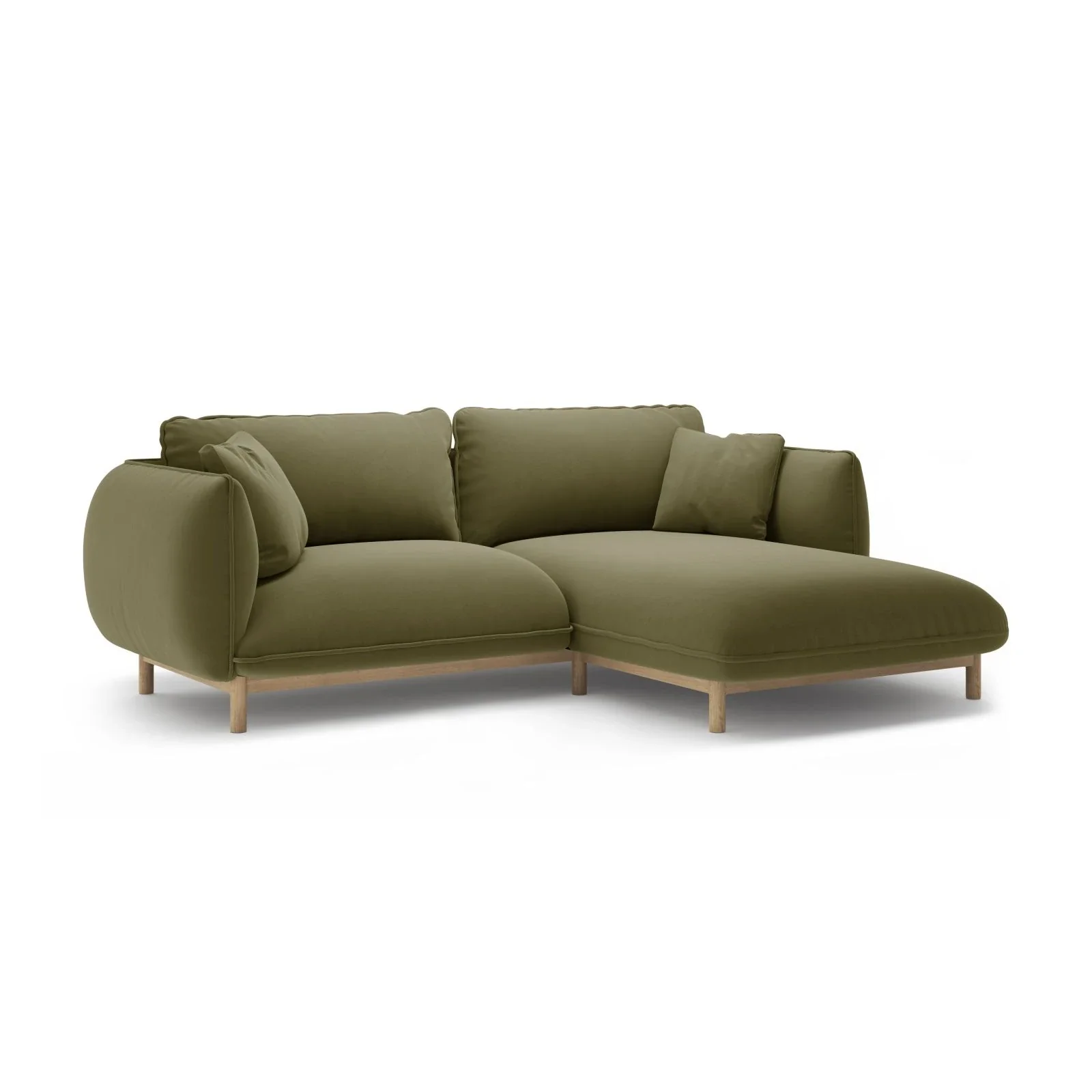 Ada Ecksofa Rechts aus Samt oder Strukturstoff, 220x179 cm - Image 23