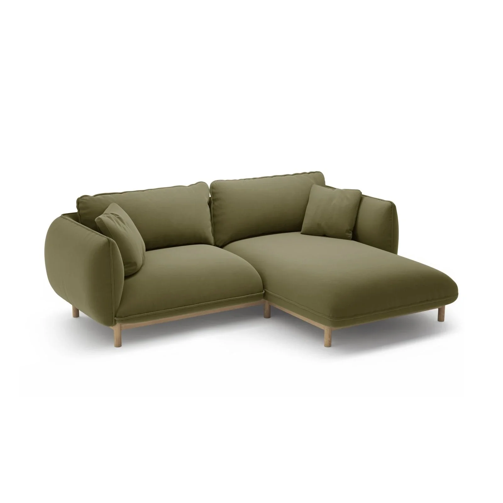 Ada Ecksofa Rechts aus Samt oder Strukturstoff, 220x179 cm - Image 24