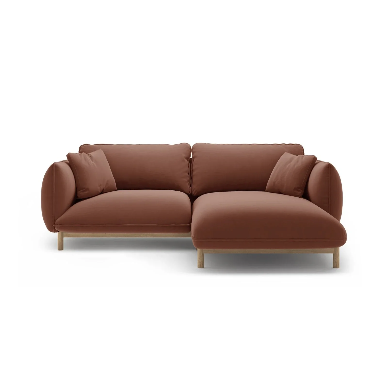 Ada Ecksofa Rechts aus Samt oder Strukturstoff, 220x179 cm - Image 43