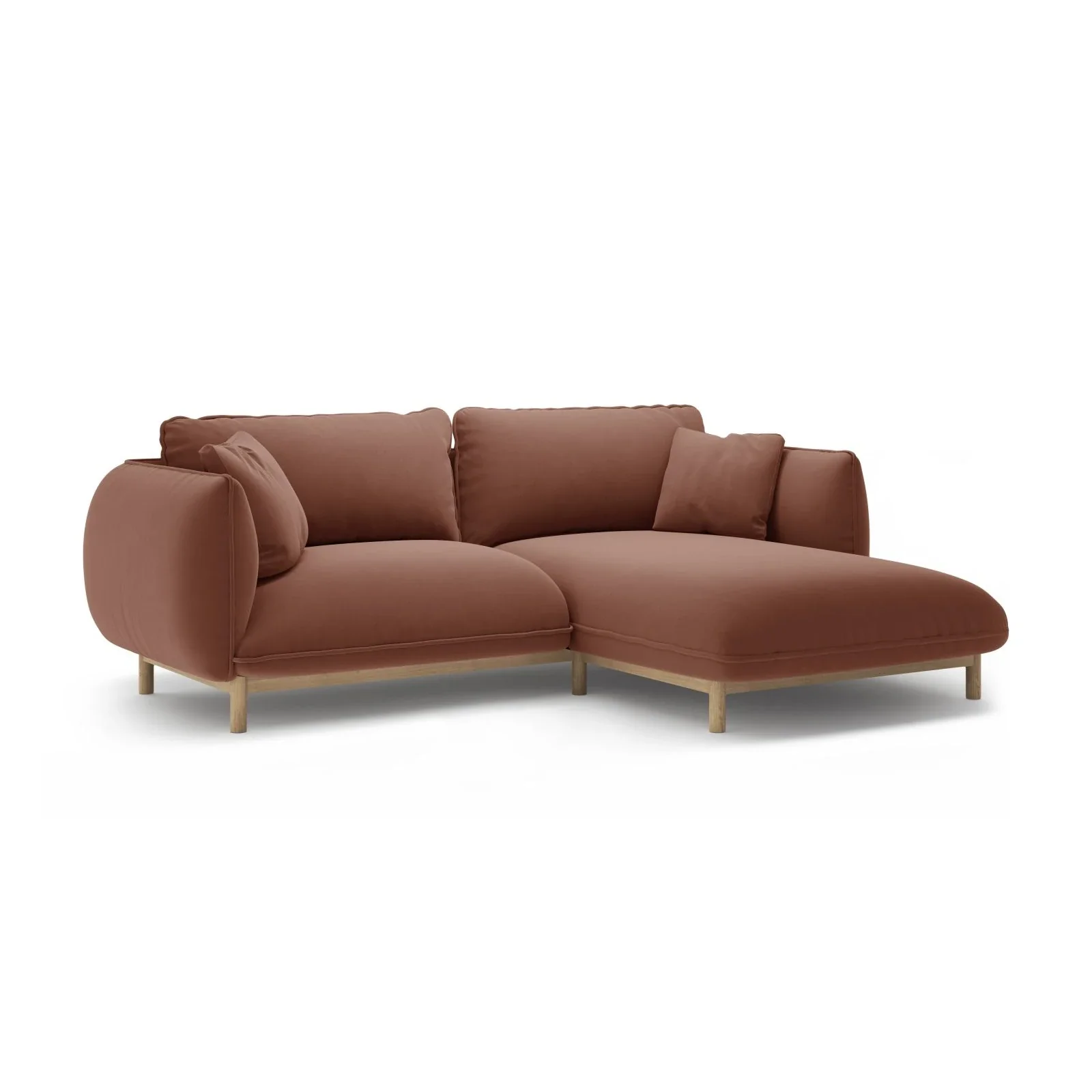 Ada Ecksofa Rechts aus Samt oder Strukturstoff, 220x179 cm - Image 44