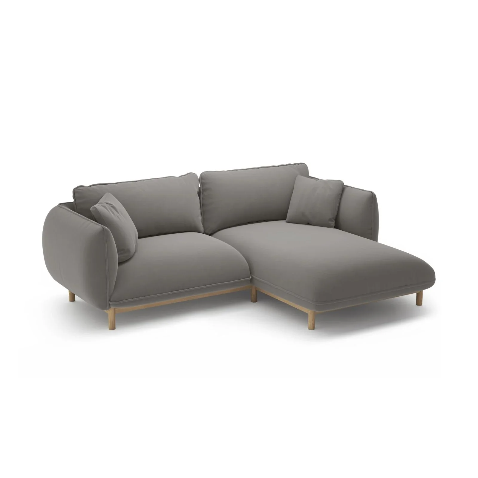Ada Ecksofa Rechts aus Samt oder Strukturstoff, 220x179 cm - Image 52