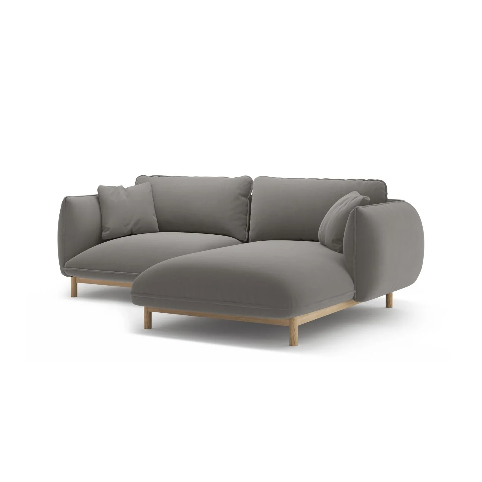 Ada Ecksofa Rechts aus Samt oder Strukturstoff, 220x179 cm - Image 53