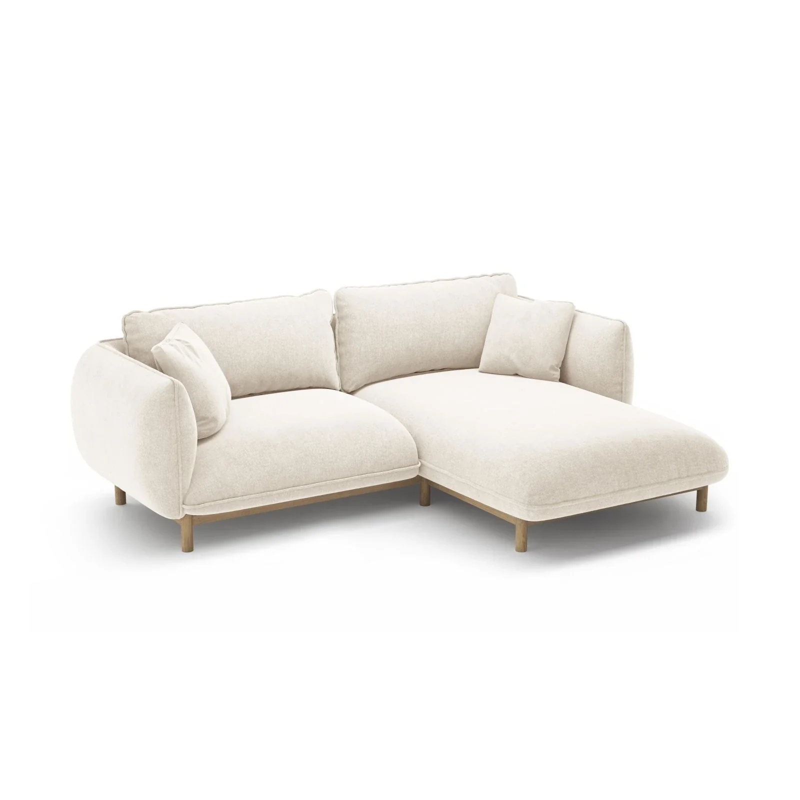 Ada Ecksofa Rechts aus Samt oder Strukturstoff, 220x179 cm - Image 66