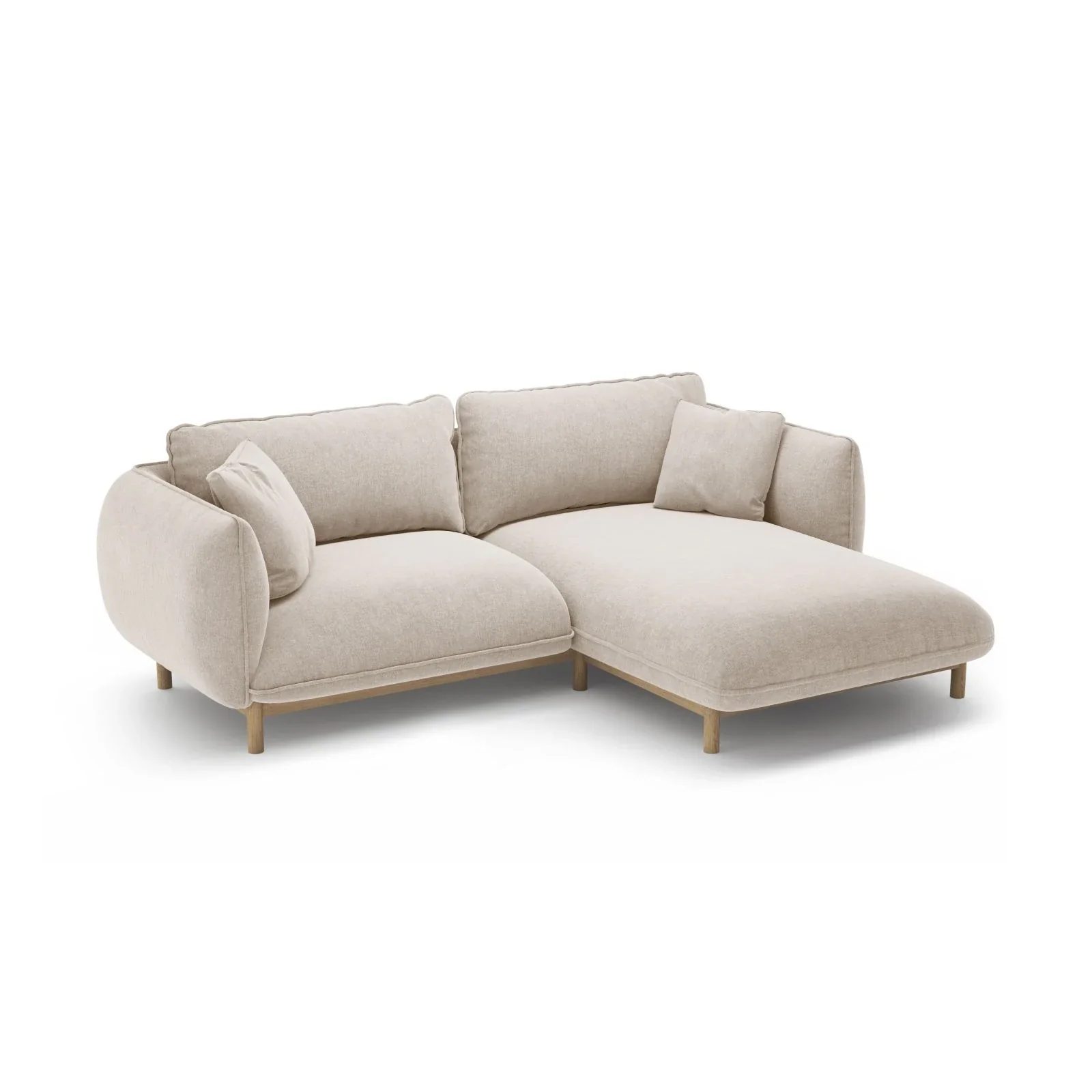 Ada Ecksofa Rechts aus Samt oder Strukturstoff, 220x179 cm - Image 73